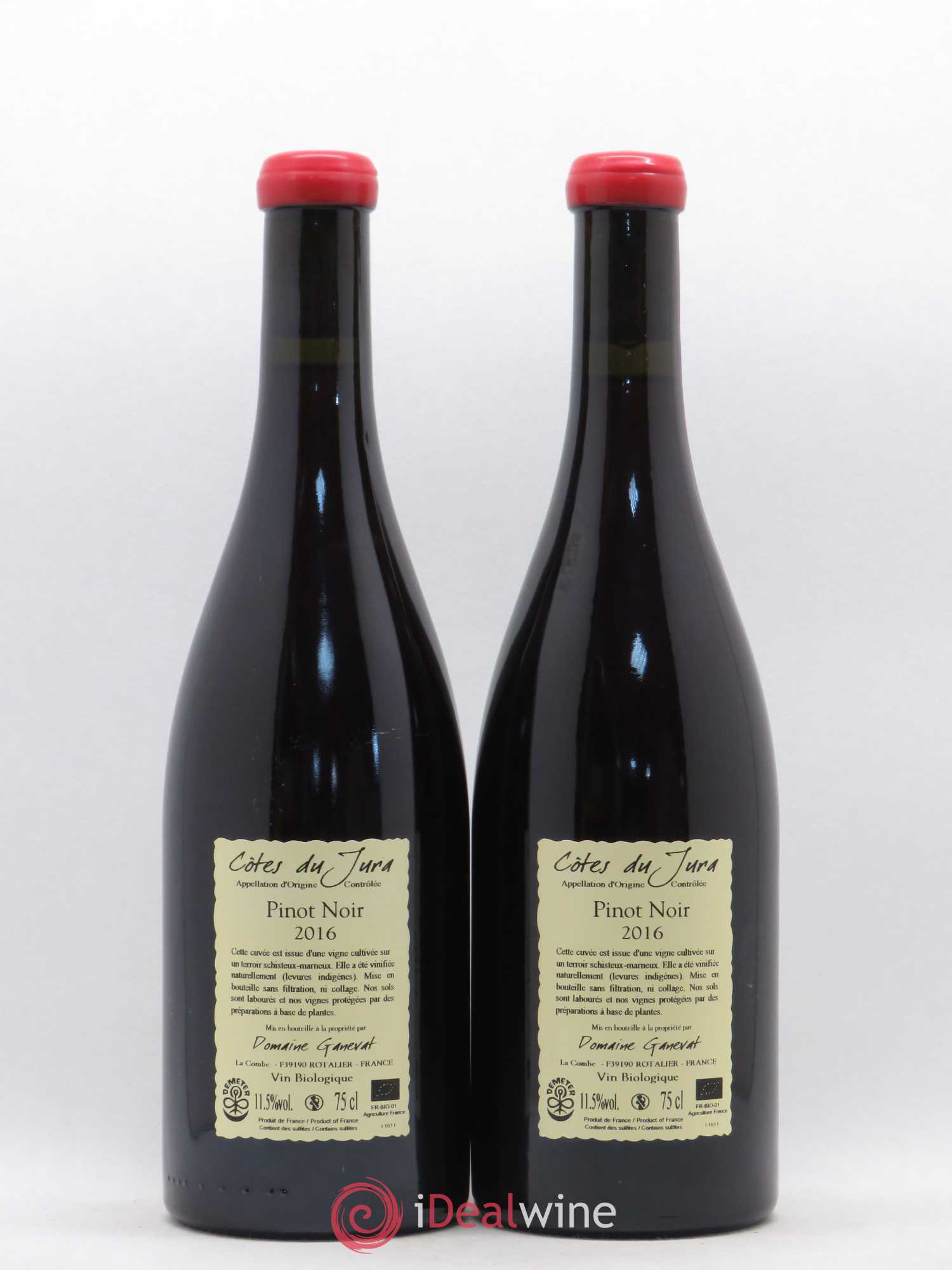 Côtes du Jura Pinot Noir En Billat  Jean-François Ganevat (Domaine) 2016 - Lot de 2 bouteilles - 1