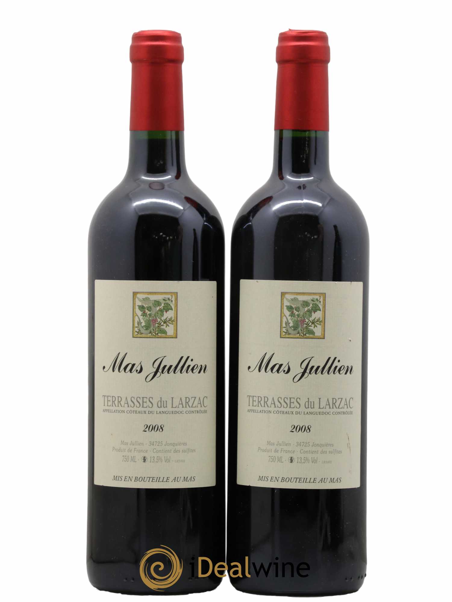 Terrasses du Larzac Mas Jullien Olivier Jullien 2008 - Lot de 2 bouteilles - 0
