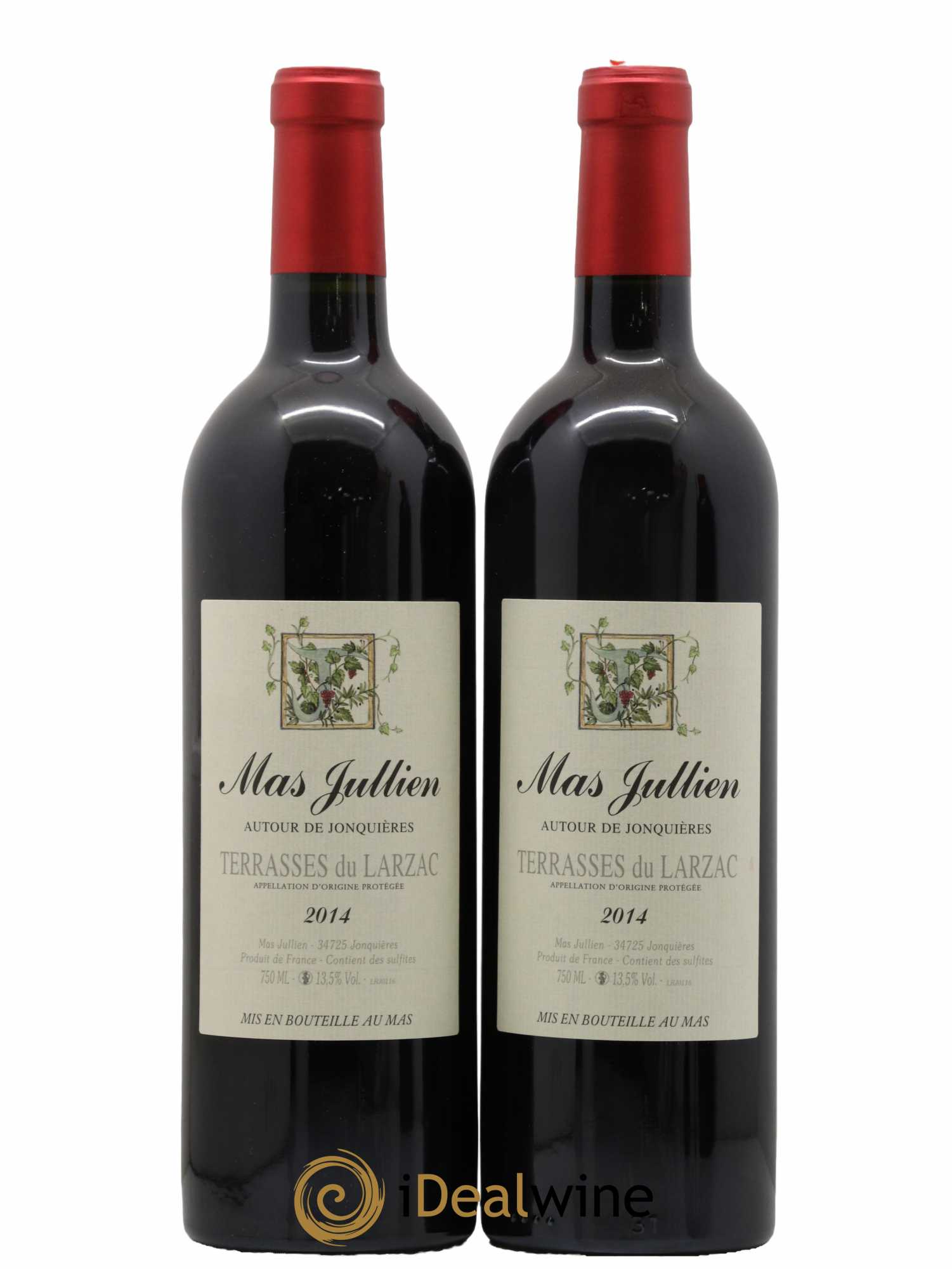 Terrasses du Larzac Mas Jullien Autour de Jonquières Olivier Jullien 2014 - Lot de 2 bouteilles - 0