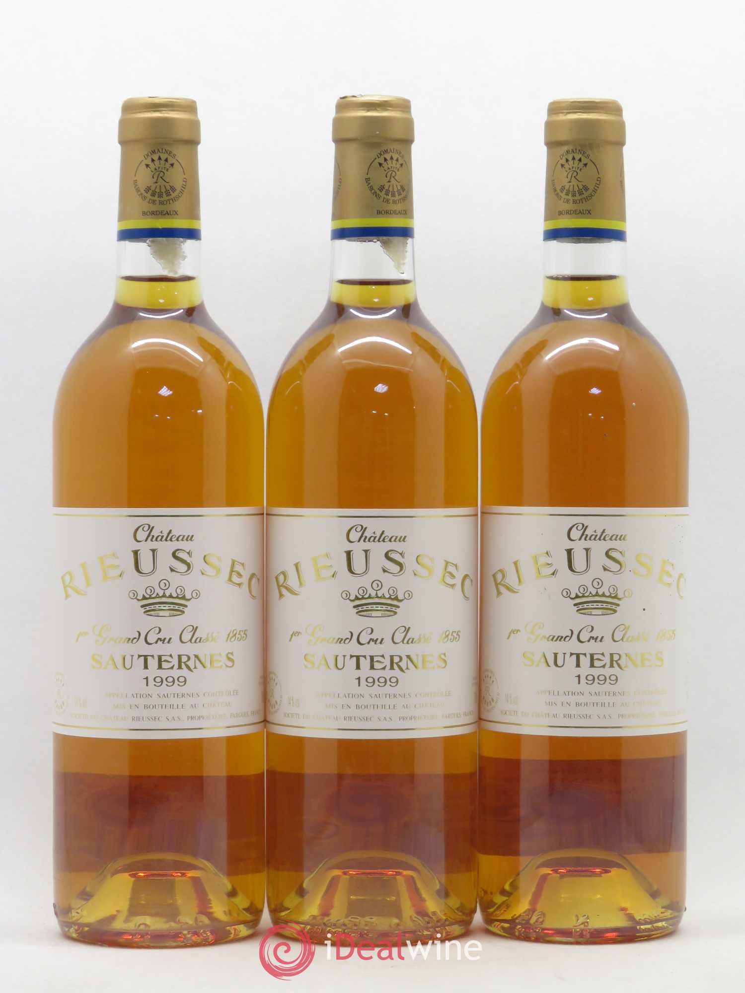 Château Rieussec 1er Grand Cru Classé 1999 - Lot de 3 bouteilles - 0