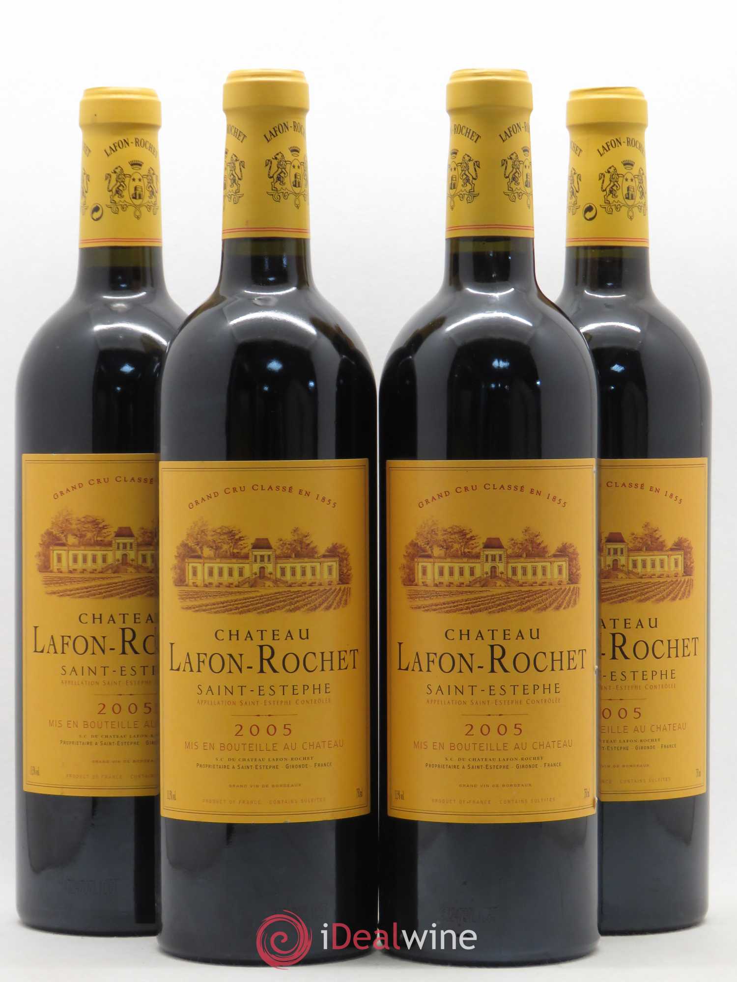 Château Lafon Rochet 4ème Grand Cru Classé 2005 - Lot de 4 bouteilles - 0