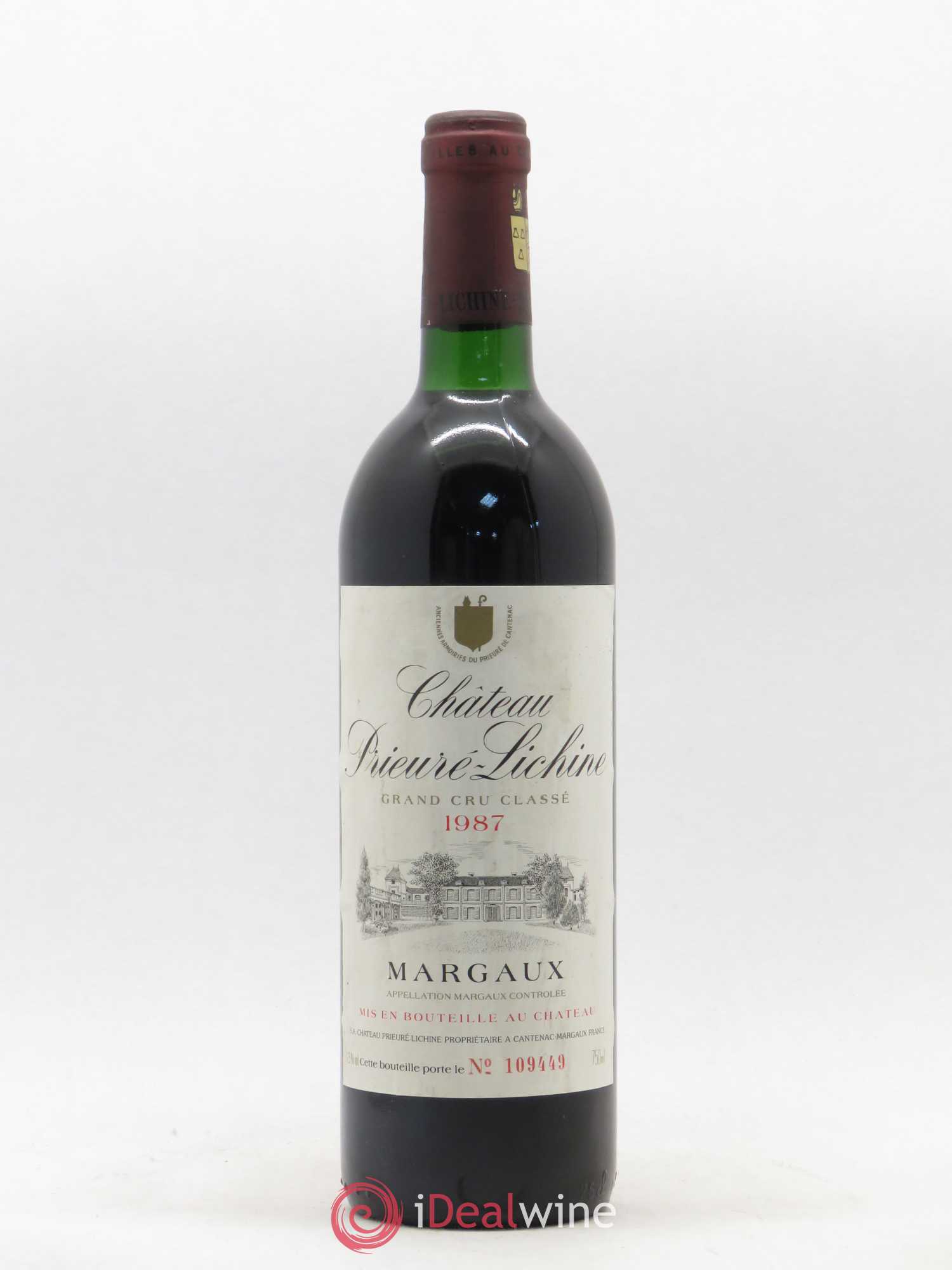 Château Prieuré Lichine 4ème Grand Cru Classé 1987 - Lot de 1 bouteille - 0
