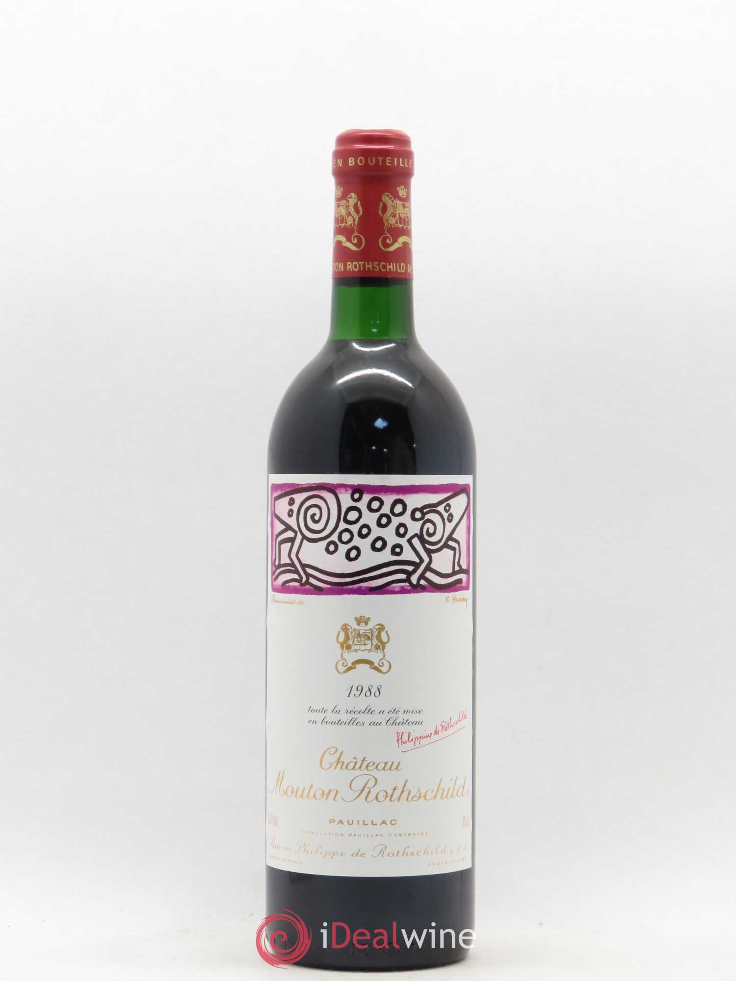 Château Mouton Rothschild 1er Grand Cru Classé 1988 - Lot de 1 bouteille - 0