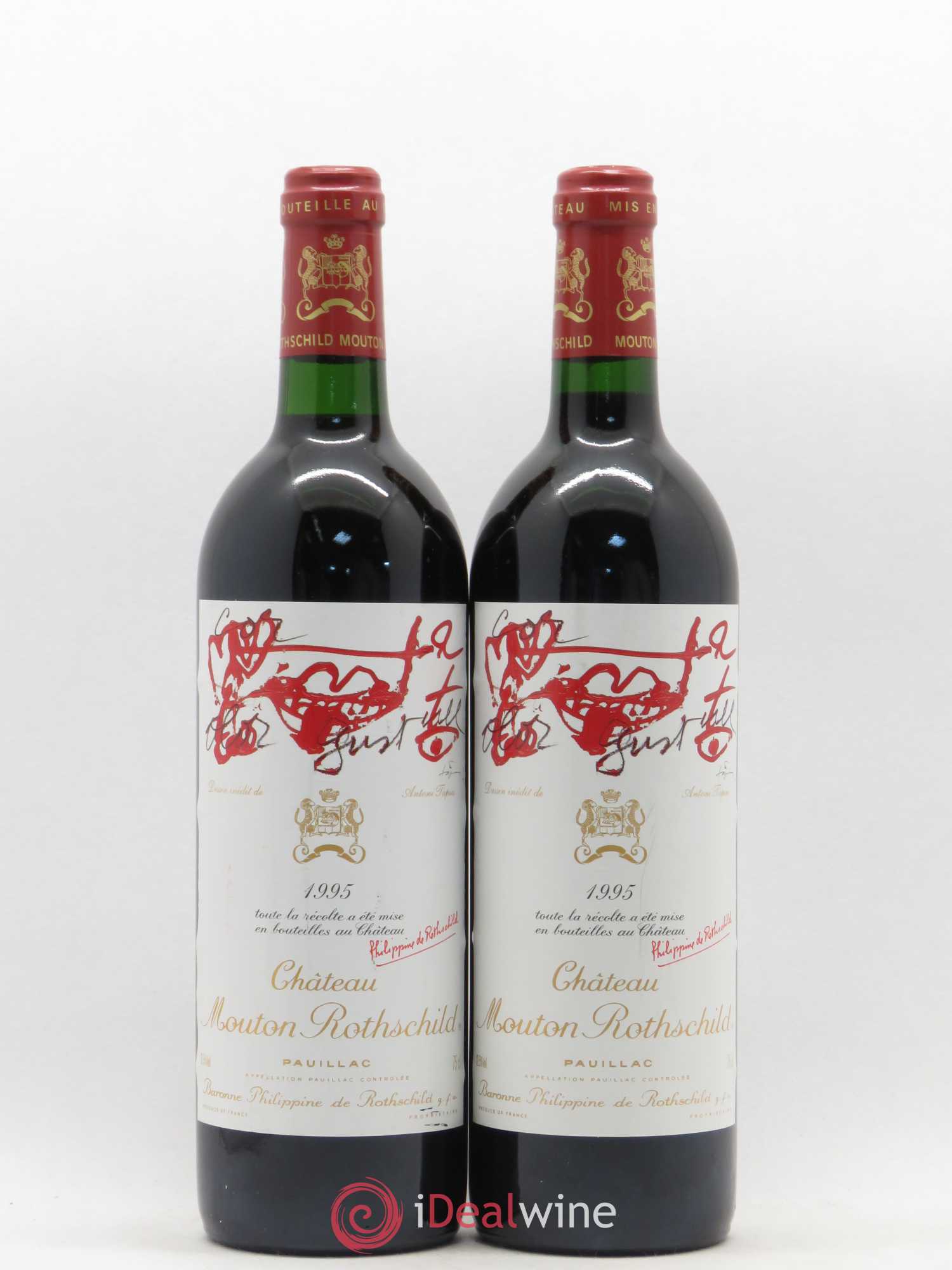 Château Mouton Rothschild 1er Grand Cru Classé 1995 - Lot de 2 bouteilles - 0