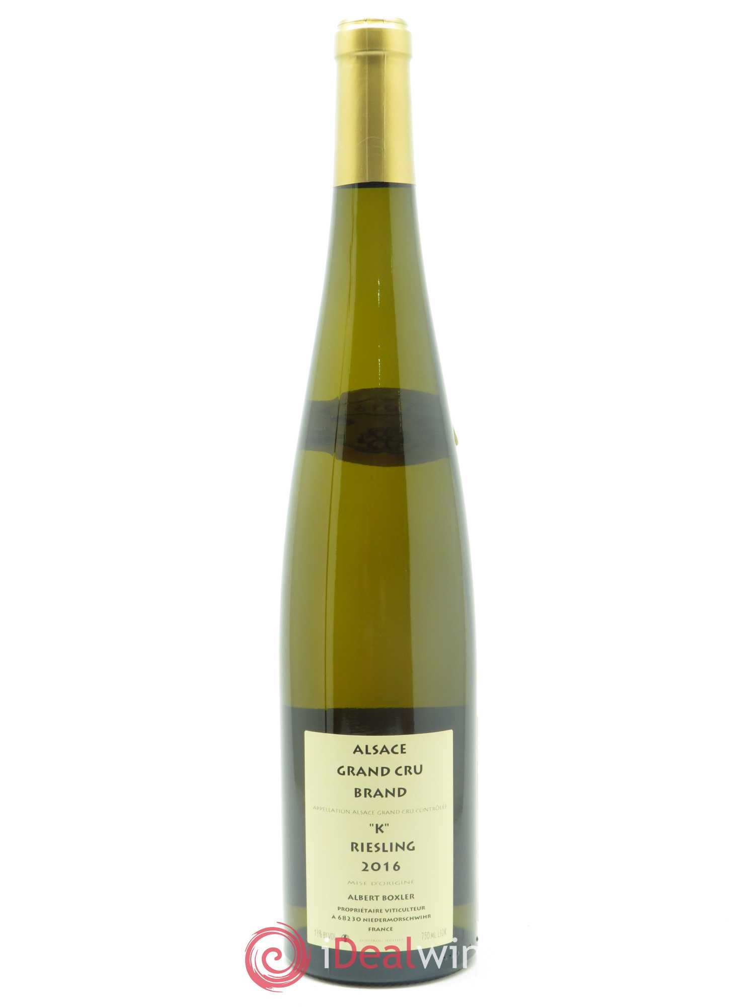 Alsace Riesling Grand Cru Brand K Albert Boxler 2016 - Lot de 1 bouteille - 1