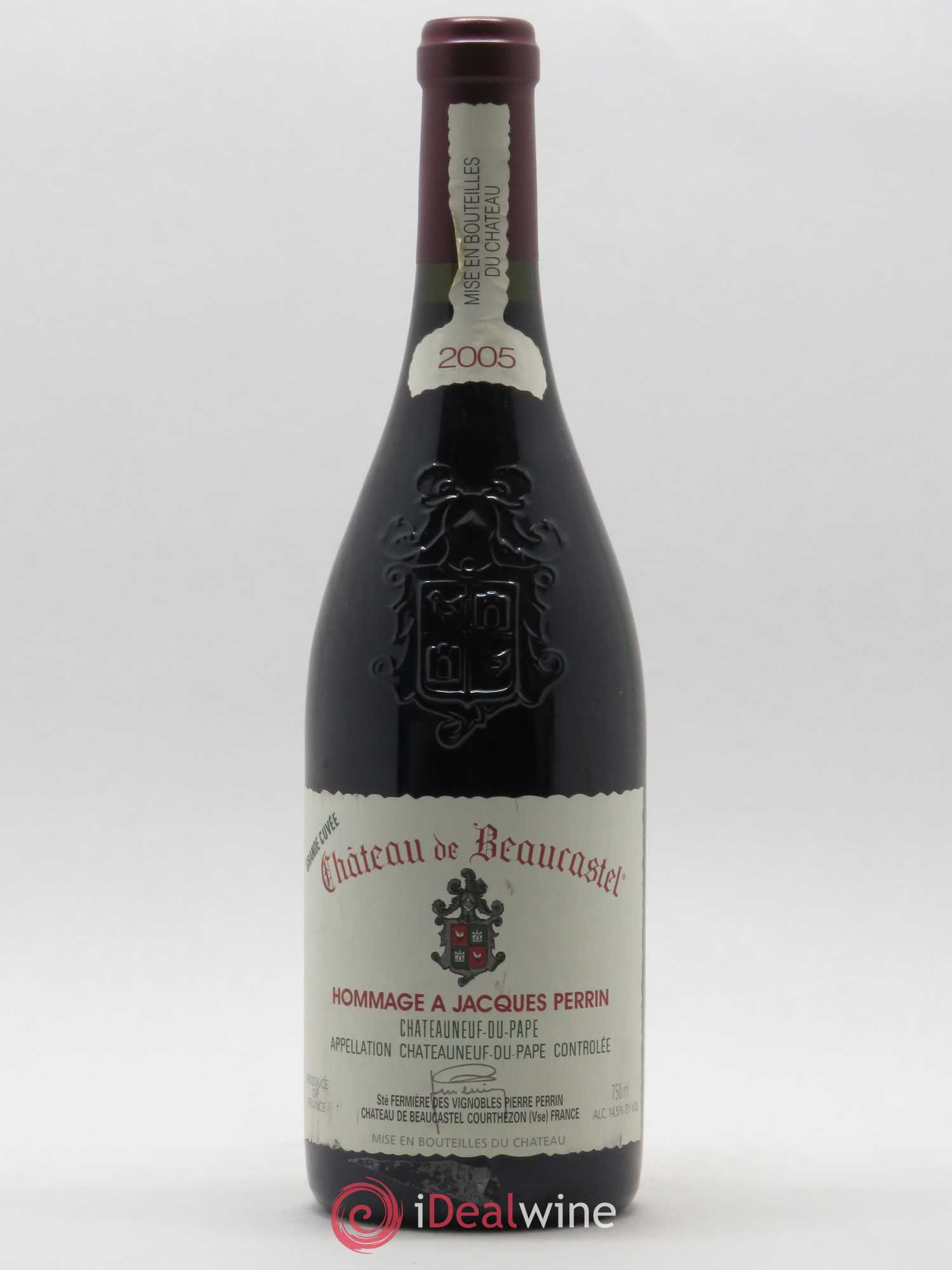 Châteauneuf-du-Pape Château de Beaucastel Hommage à Jacques Perrin Famille Perrin 2005 - Lot de 1 bouteille - 0