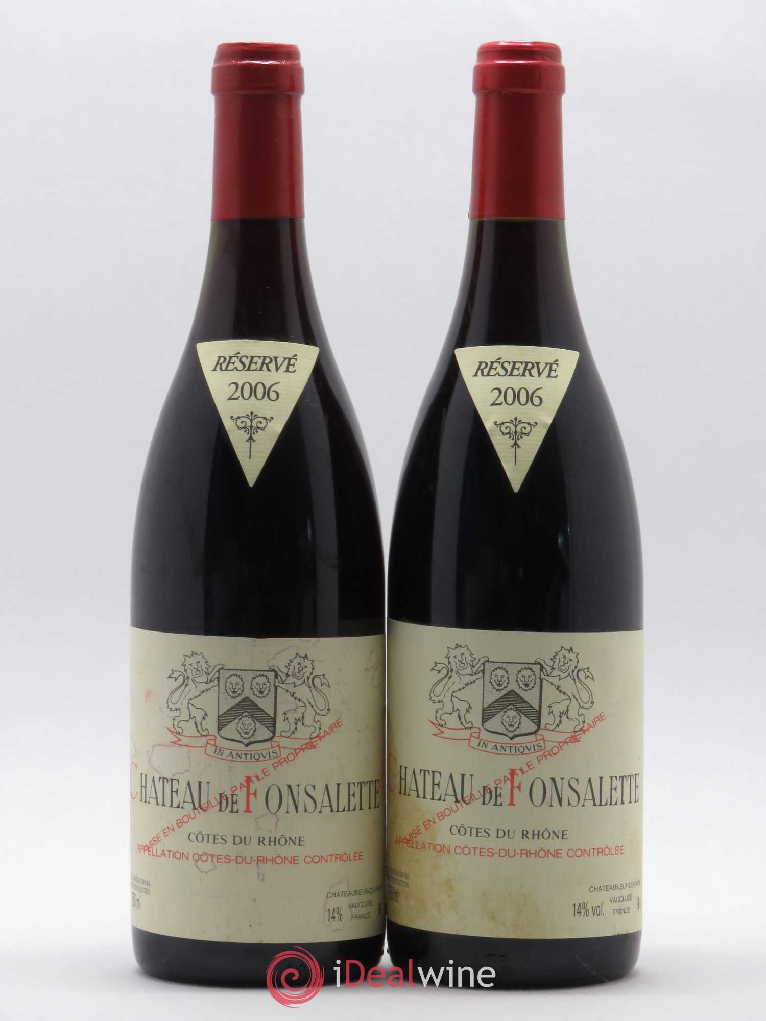 Côtes-du-Rhône Château de Fonsalette Emmanuel Reynaud 2006 - Lot de 2 bouteilles - 0
