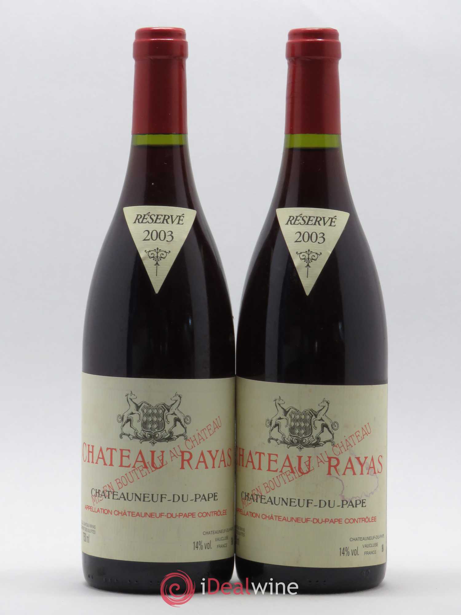 Châteauneuf-du-Pape Château Rayas Emmanuel Reynaud 2003 - Lot de 2 bouteilles - 0