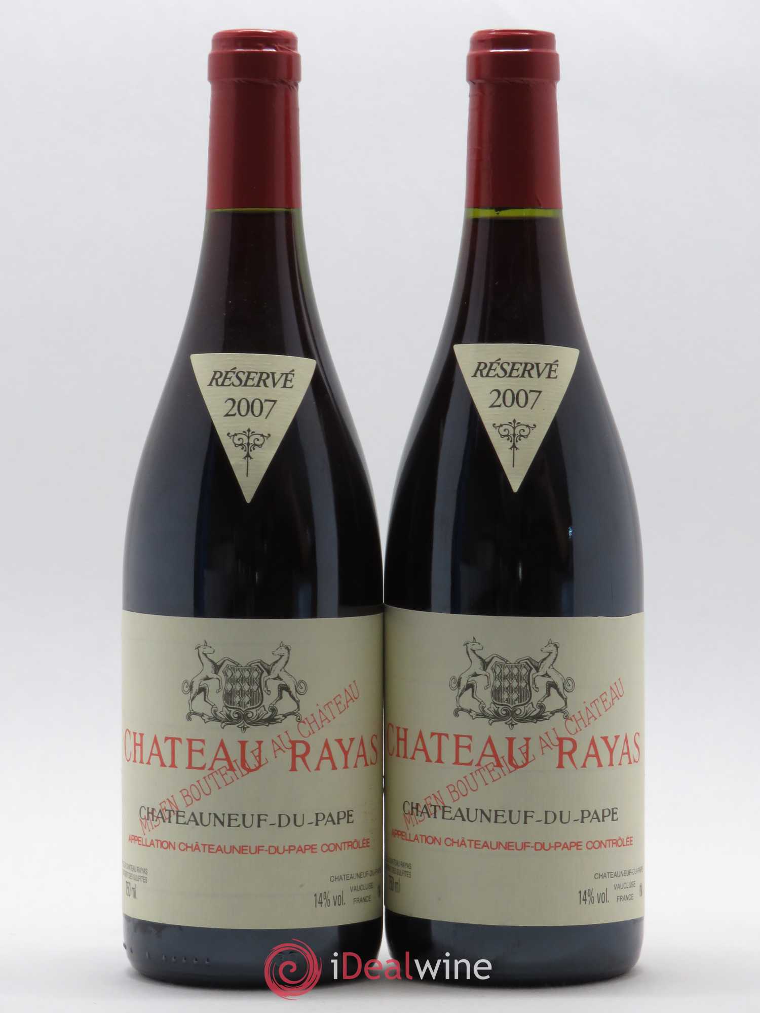 Châteauneuf-du-Pape Château Rayas Emmanuel Reynaud 2007 - Lot de 2 bouteilles - 0