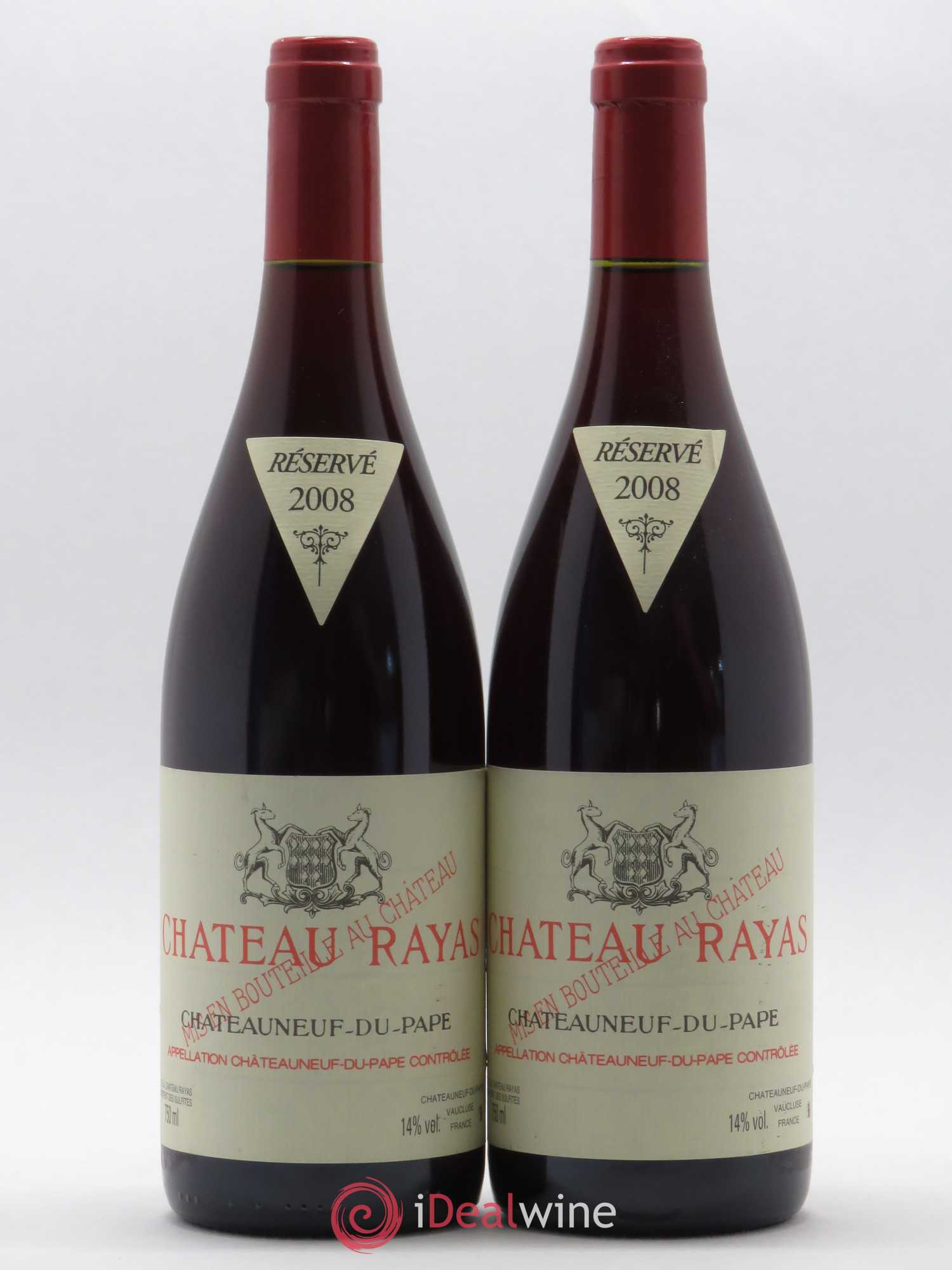 Châteauneuf-du-Pape Château Rayas Emmanuel Reynaud 2008 - Lot de 2 bouteilles - 0