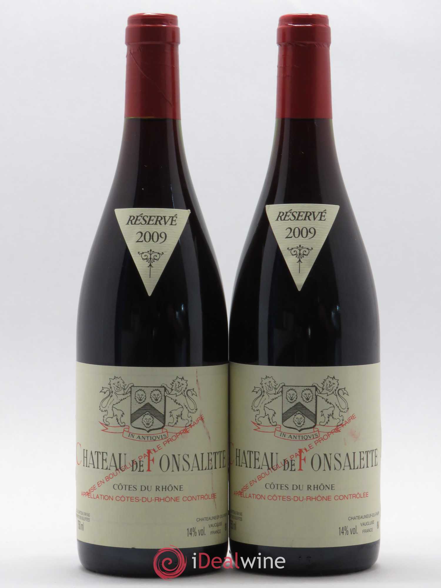 Côtes-du-Rhône Château de Fonsalette Emmanuel Reynaud 2009 - Lot de 2 bouteilles - 0