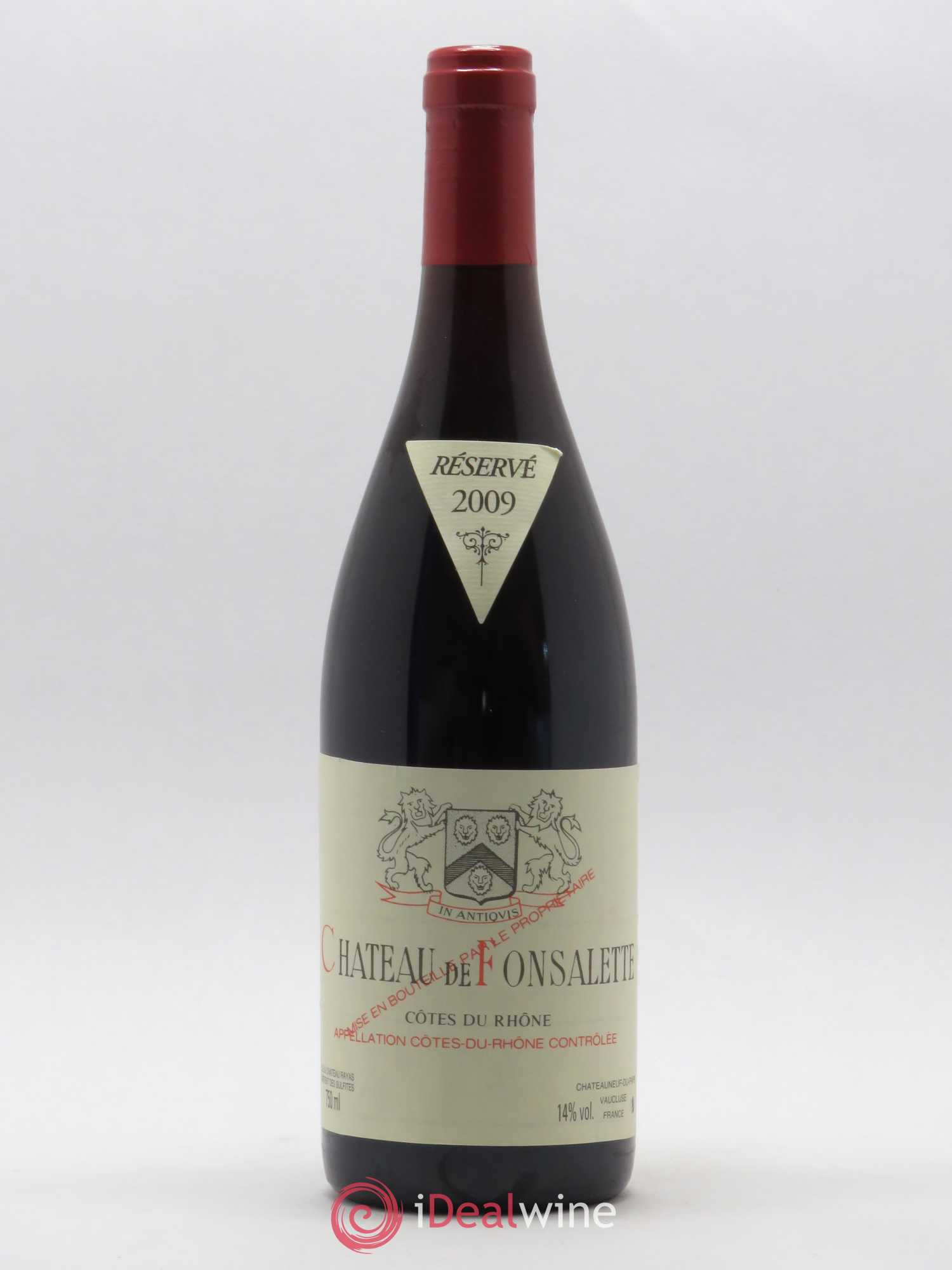 Côtes-du-Rhône Château de Fonsalette Emmanuel Reynaud 2009 - Lot de 1 bouteille - 0