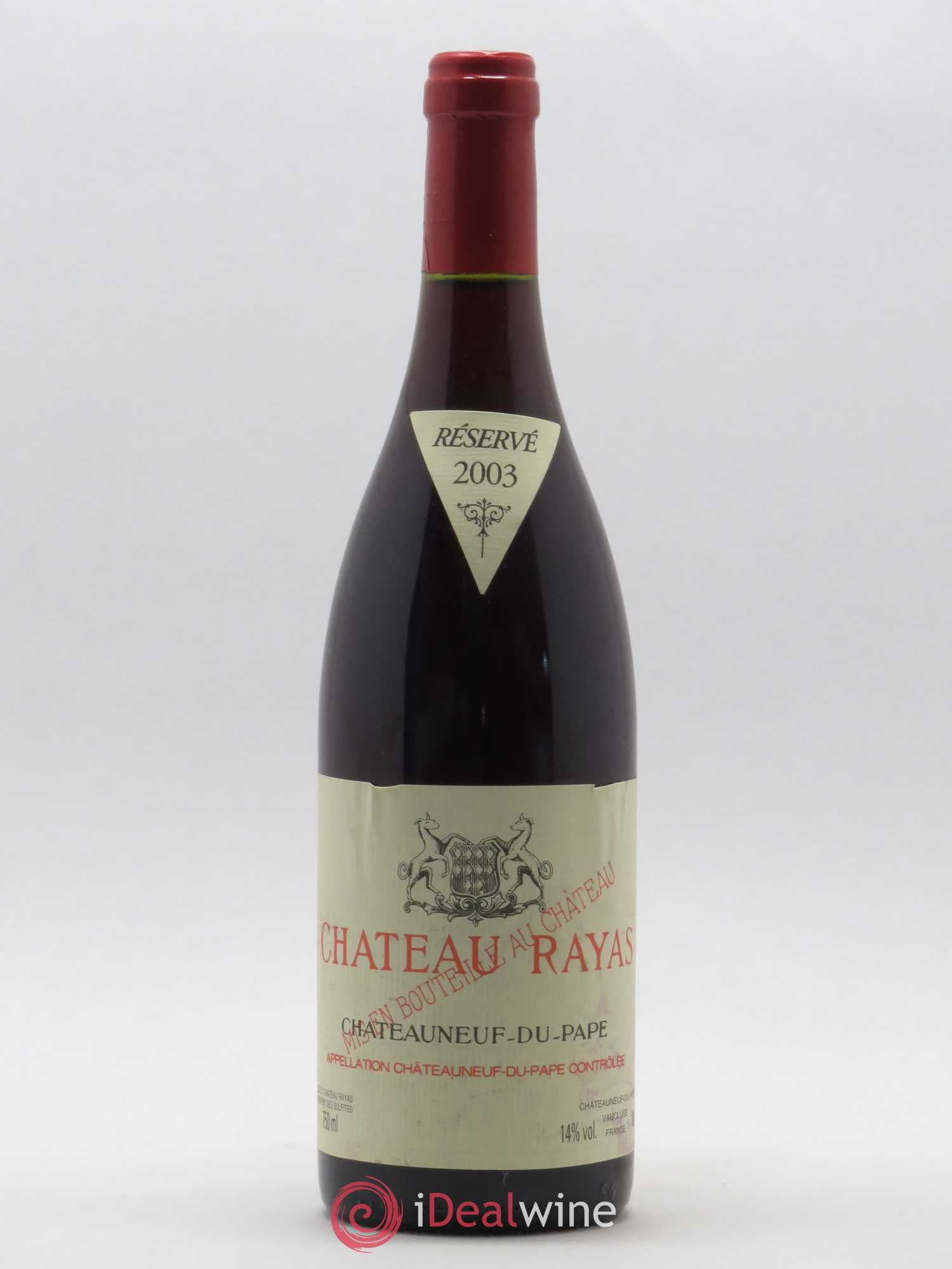 Châteauneuf-du-Pape Château Rayas Emmanuel Reynaud 2003 - Lot de 1 bouteille - 0