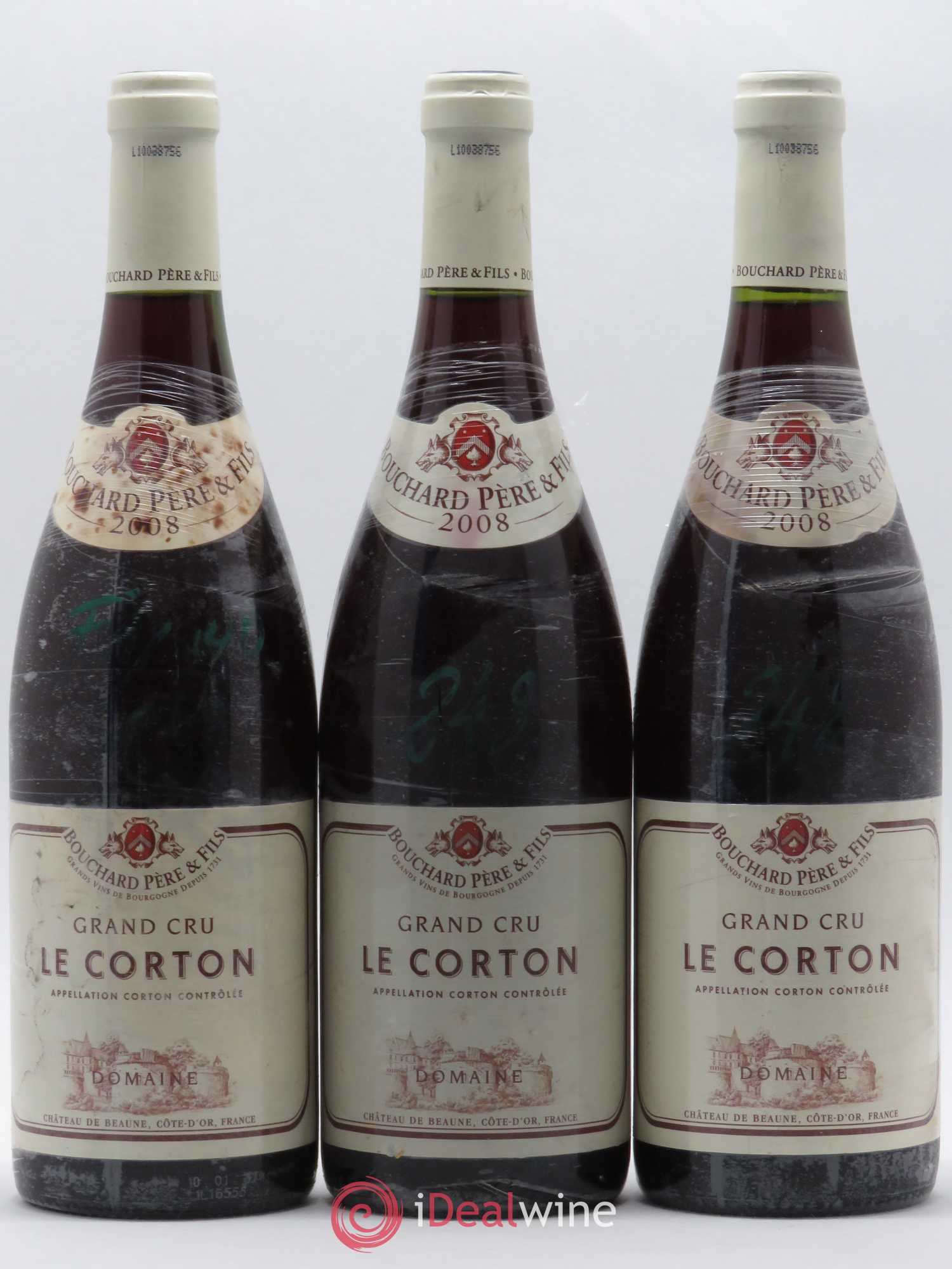 Corton Grand Cru Le Corton Bouchard Père & Fils 2008 - Lot de 3 bouteilles - 0
