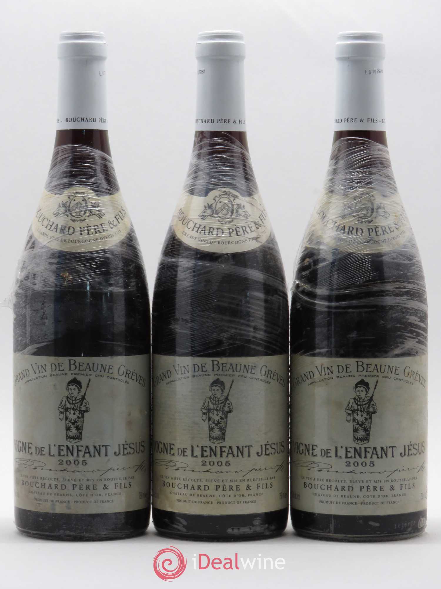 Beaune 1er Cru Grèves - Vigne de l'Enfant Jésus Bouchard Père & Fils 2005 - Lot de 3 bouteilles - 0