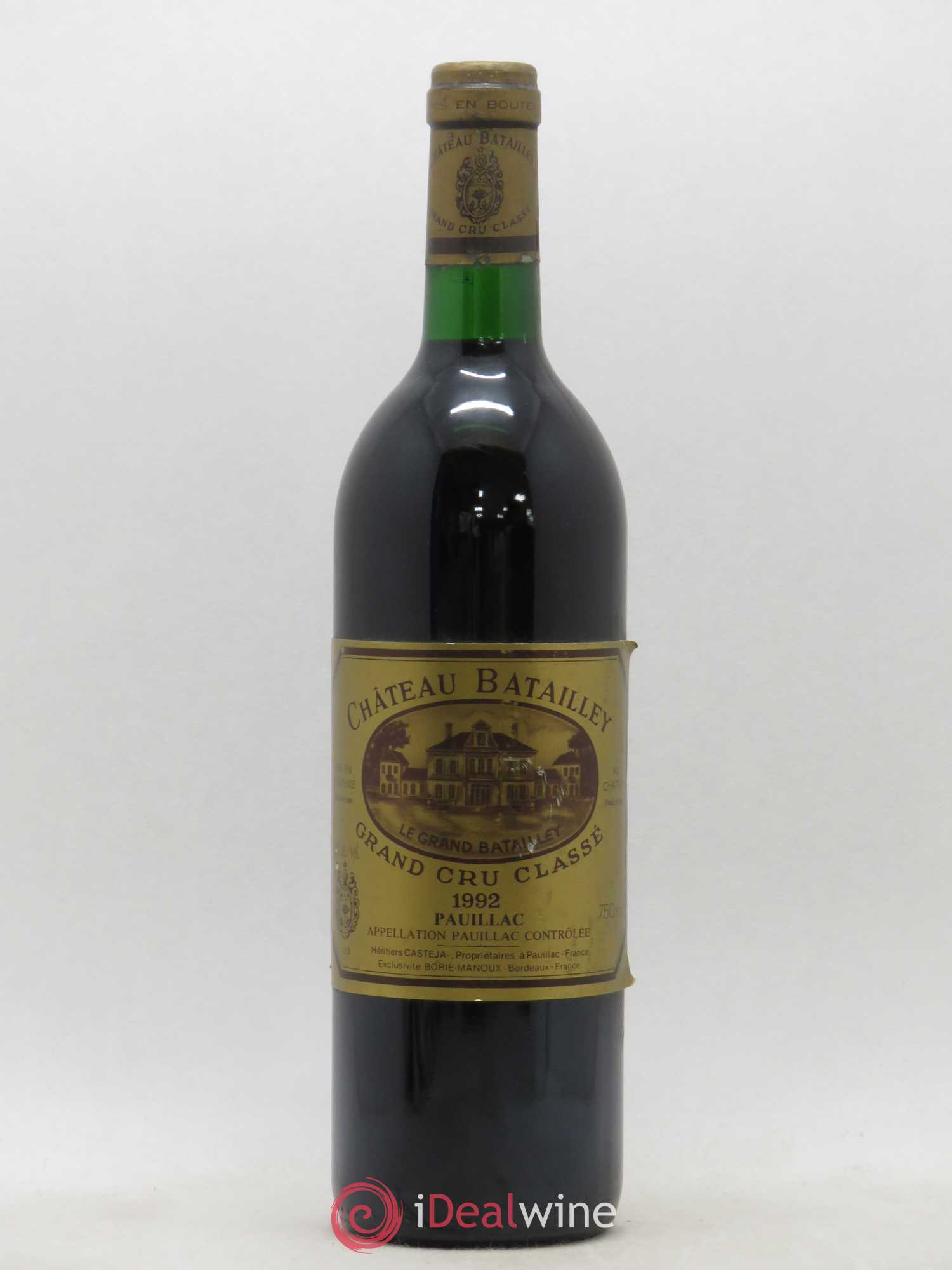 Château Batailley 5ème Grand Cru Classé 1992 - Lot de 1 bouteille - 0