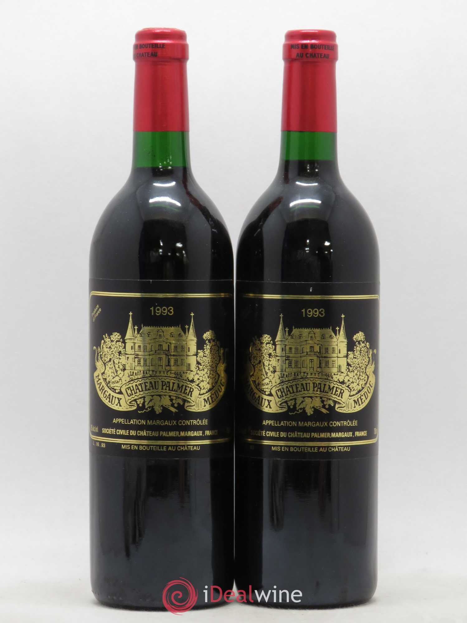 Château Palmer 3ème Grand Cru Classé 1993 - Lot de 2 bouteilles - 0