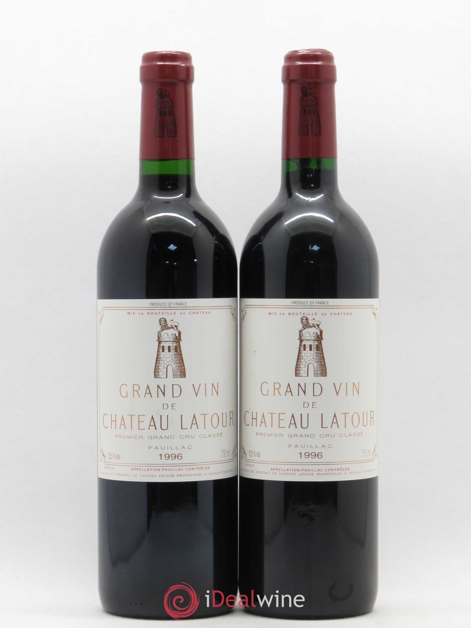 Château Latour 1er Grand Cru Classé 1996 - Lot de 2 bouteilles - 0