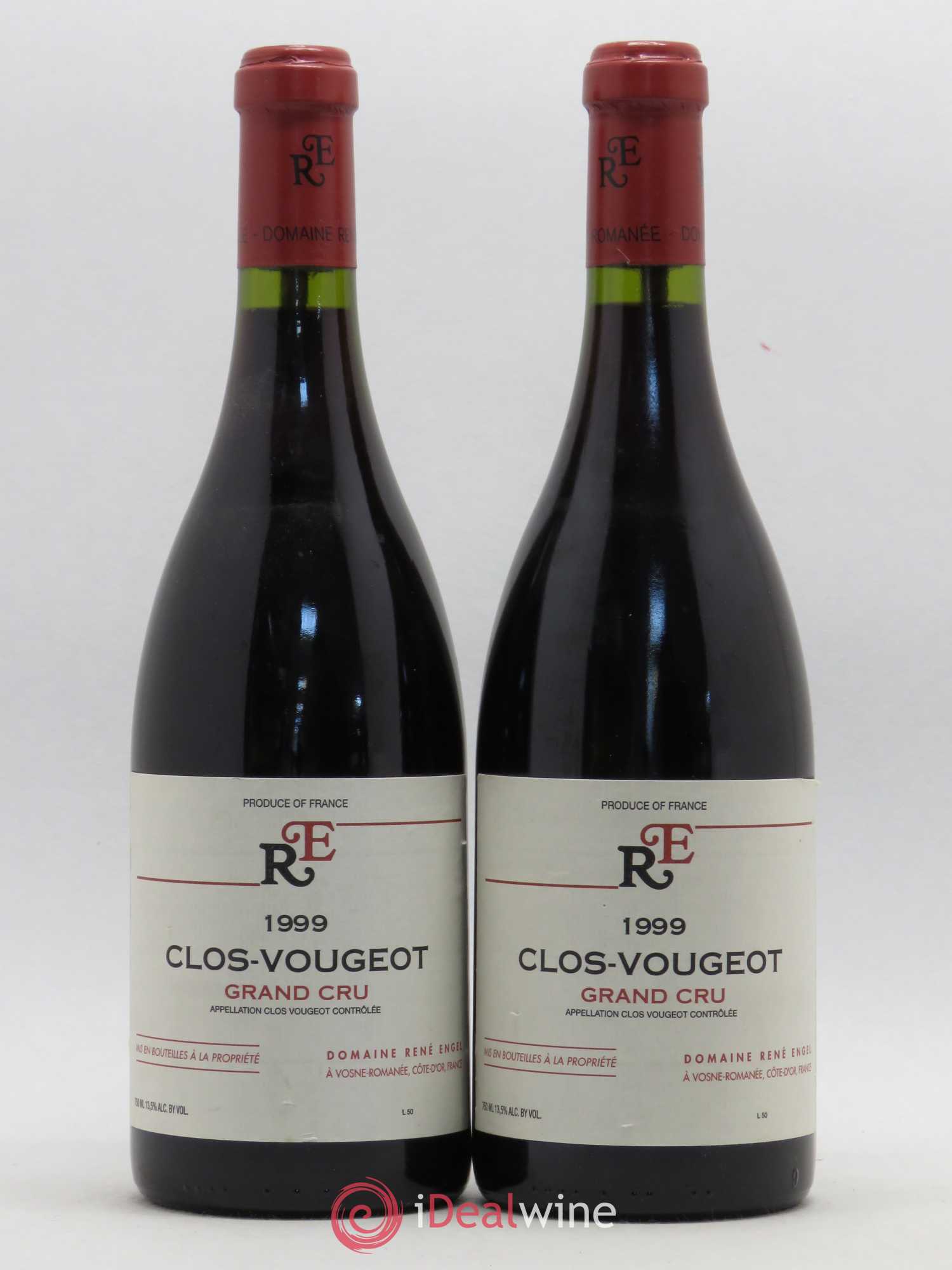 Clos de Vougeot Grand Cru Domaine René Engel - Domaine Eugénie 1999 - Lot de 2 bouteilles - 0