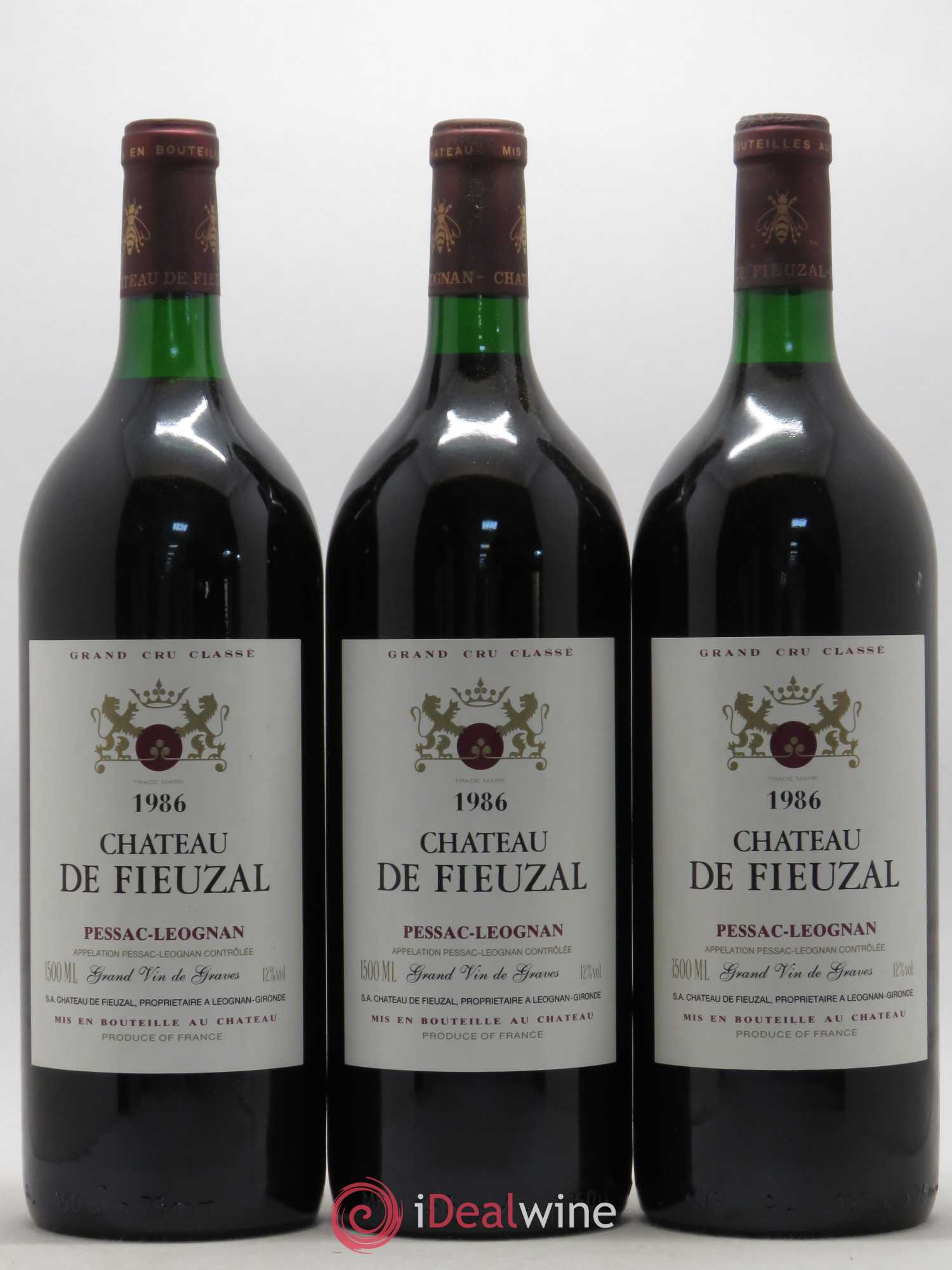 Château de Fieuzal Cru Classé de Graves 1986 - Lot de 6 magnums - 1
