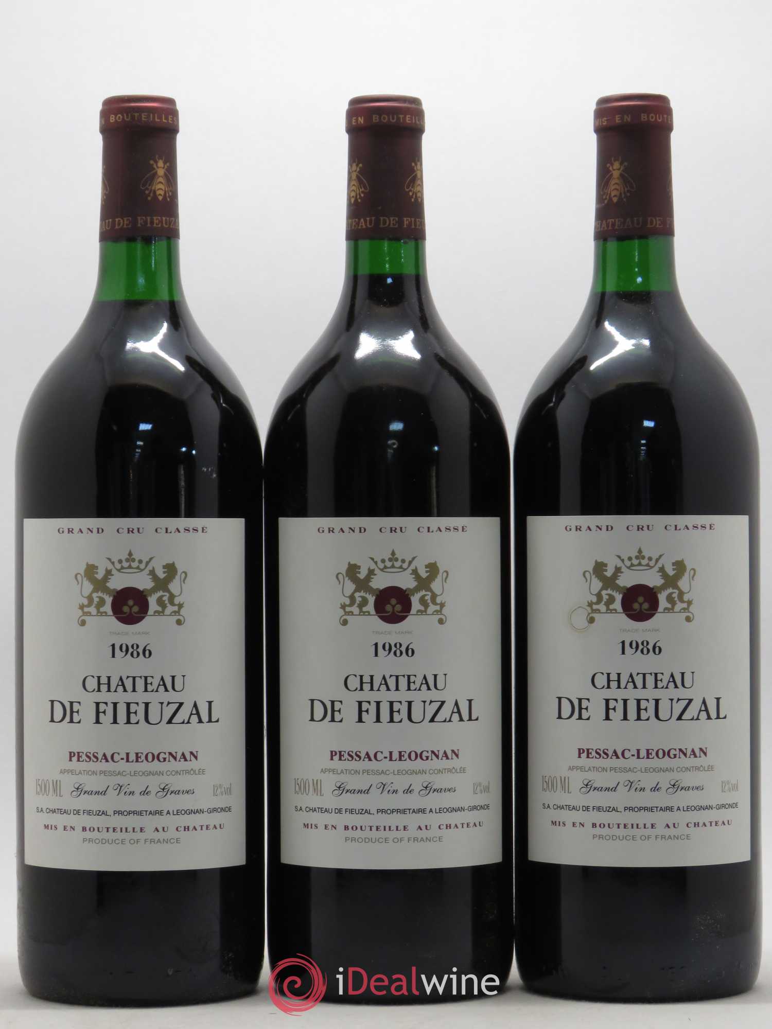 Château de Fieuzal Cru Classé de Graves 1986 - Lot de 6 magnums - 2
