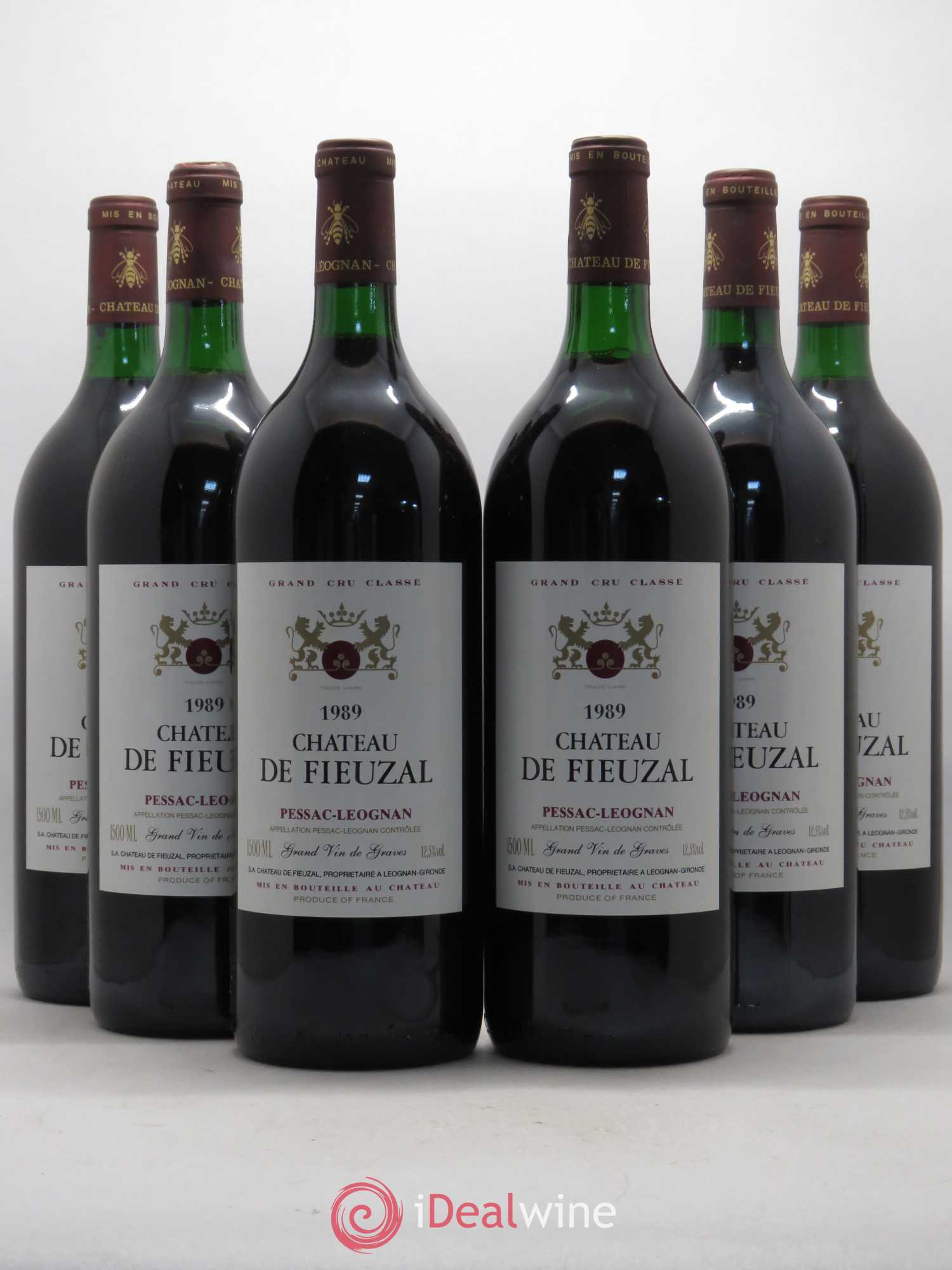 Château de Fieuzal Cru Classé de Graves 1989 - Lot de 6 magnums - 0