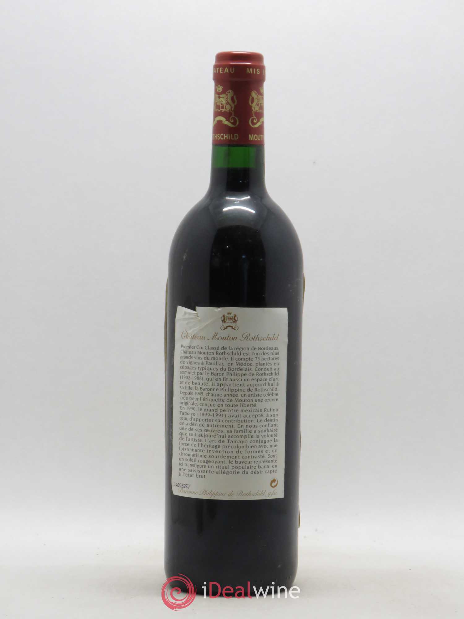 Château Mouton Rothschild 1er Grand Cru Classé 1998 - Lot de 1 bouteille - 1