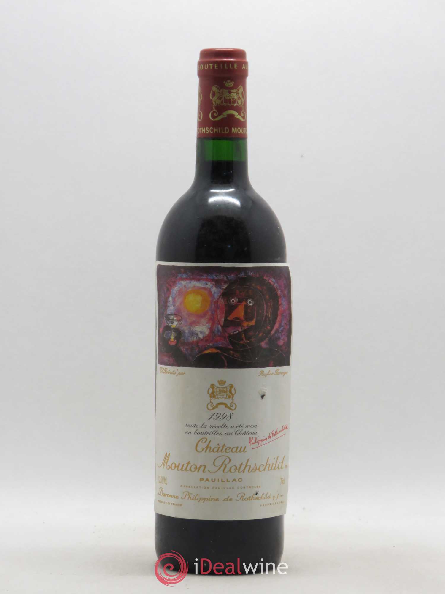 Château Mouton Rothschild 1er Grand Cru Classé 1998 - Lot de 1 bouteille - 0