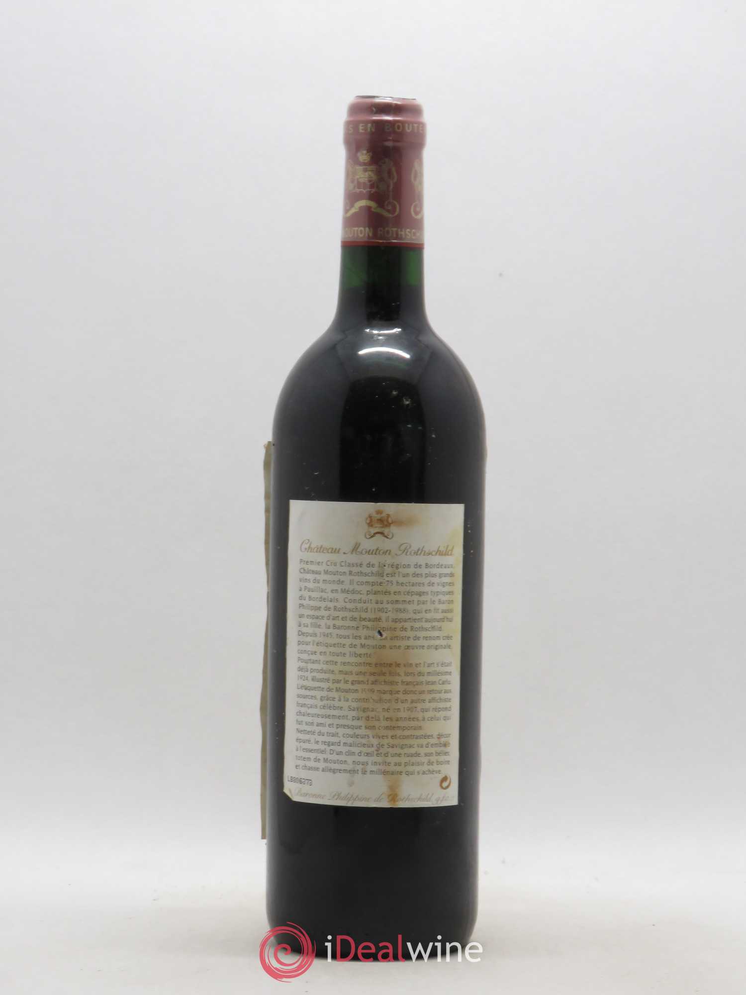 Château Mouton Rothschild 1er Grand Cru Classé 1999 - Lot de 1 bouteille - 1