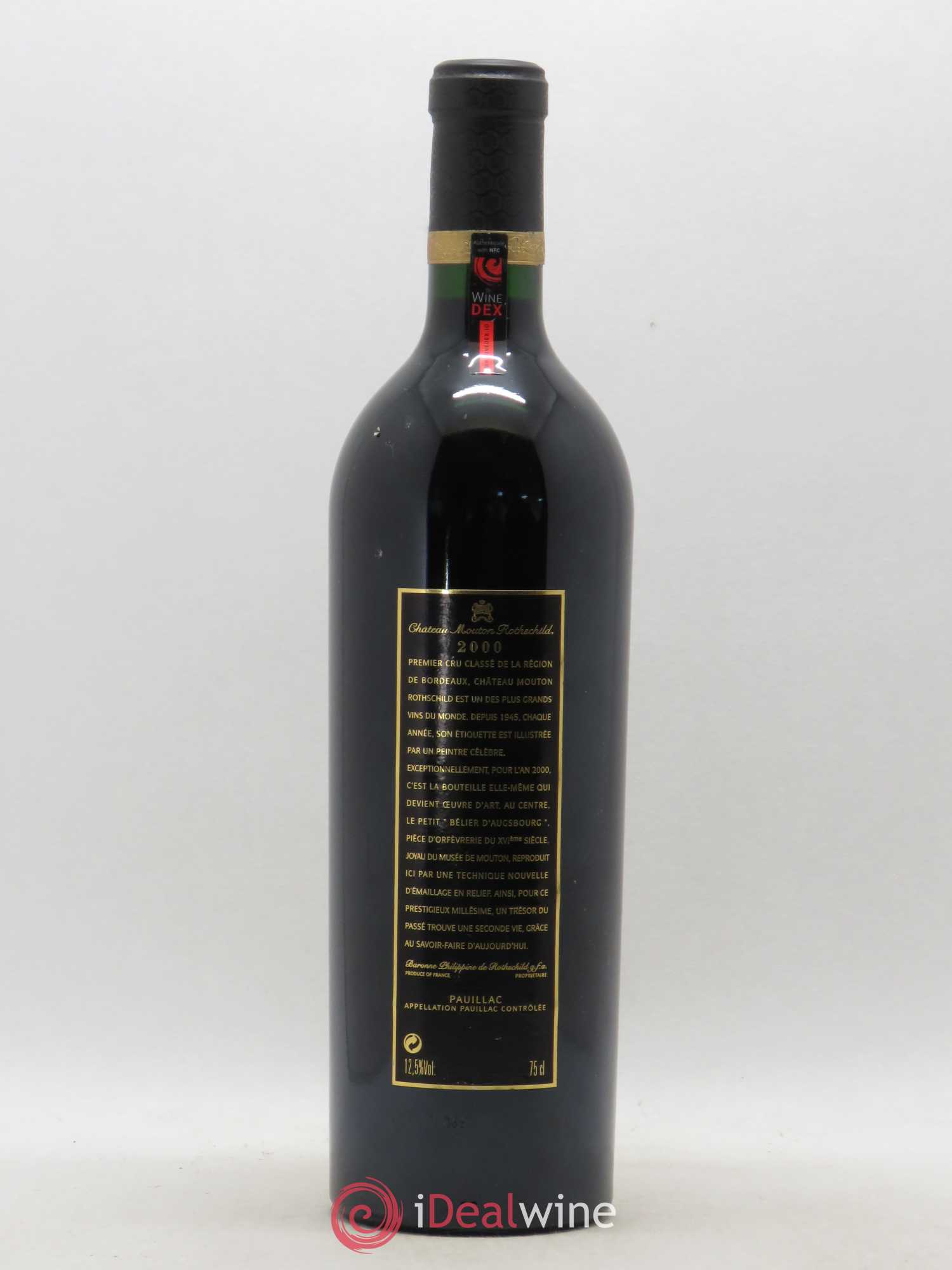 Château Mouton Rothschild 1er Grand Cru Classé 2000 - Lot de 1 bouteille - 1