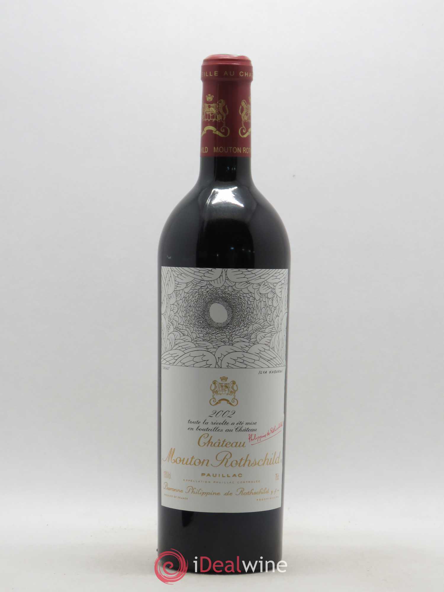 Château Mouton Rothschild 1er Grand Cru Classé 2002 - Lot de 1 bouteille - 0