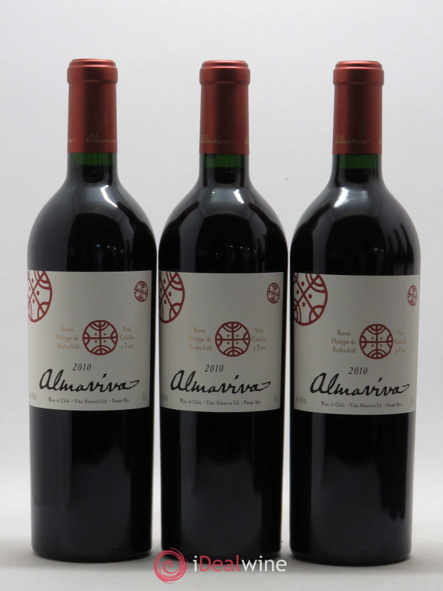 Chili Almaviva Baron P. de Rothschild Concha y Toro 2010 - Lot de 6 bouteilles - 2