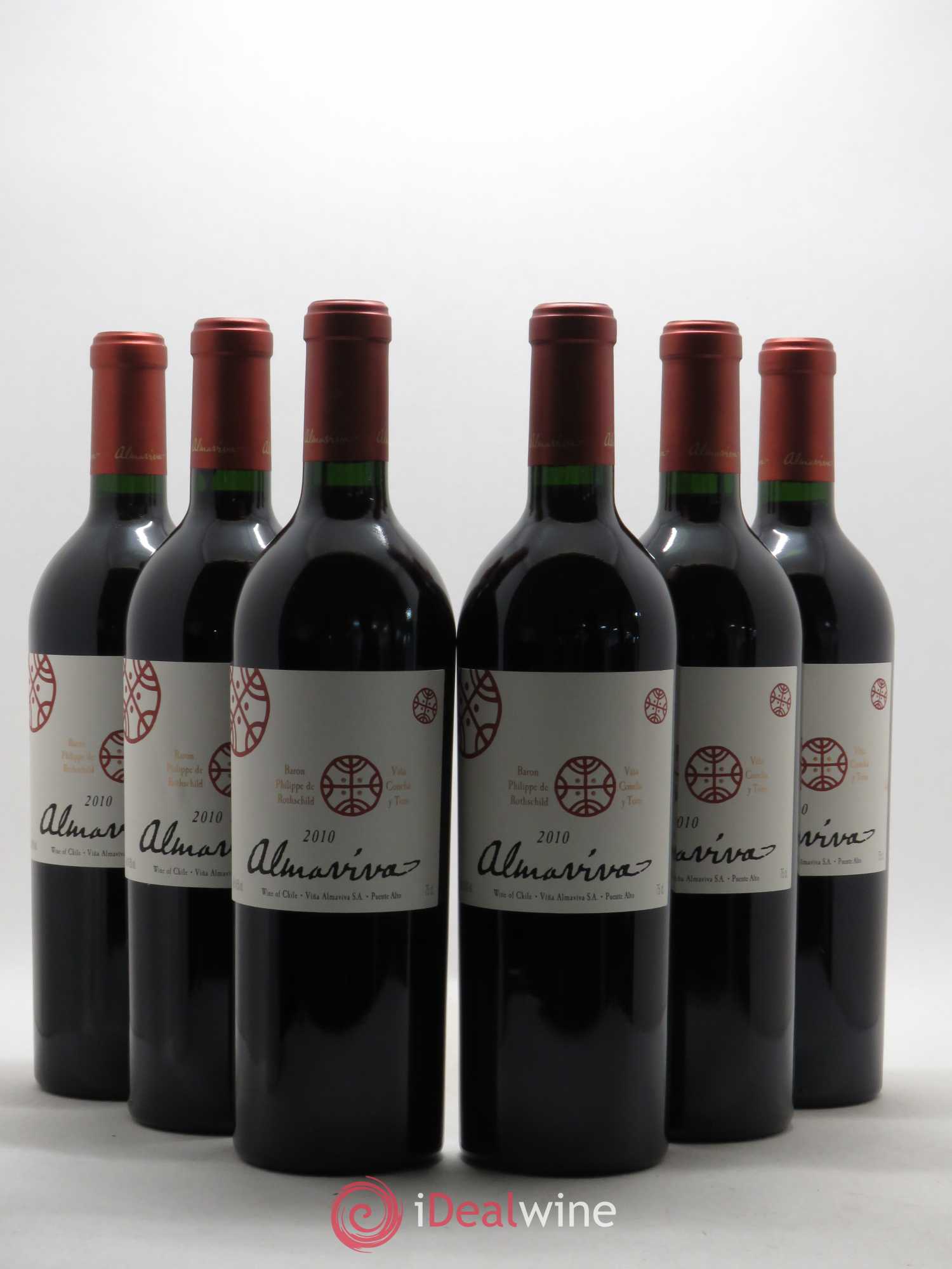 Chili Almaviva Baron P. de Rothschild Concha y Toro 2010 - Lot de 6 bouteilles - 0