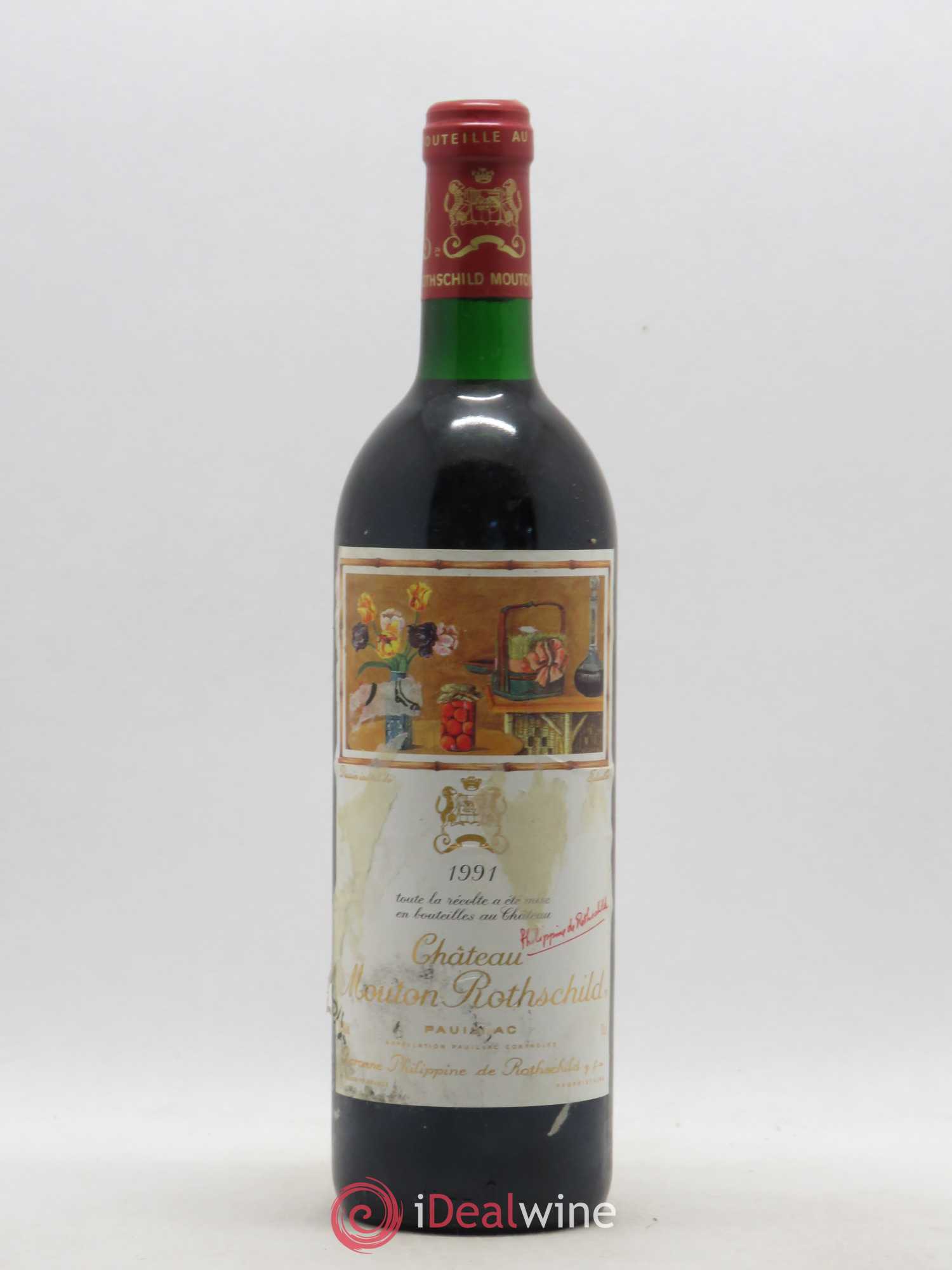 Château Mouton Rothschild 1er Grand Cru Classé 1991 - Lot de 1 bouteille - 0