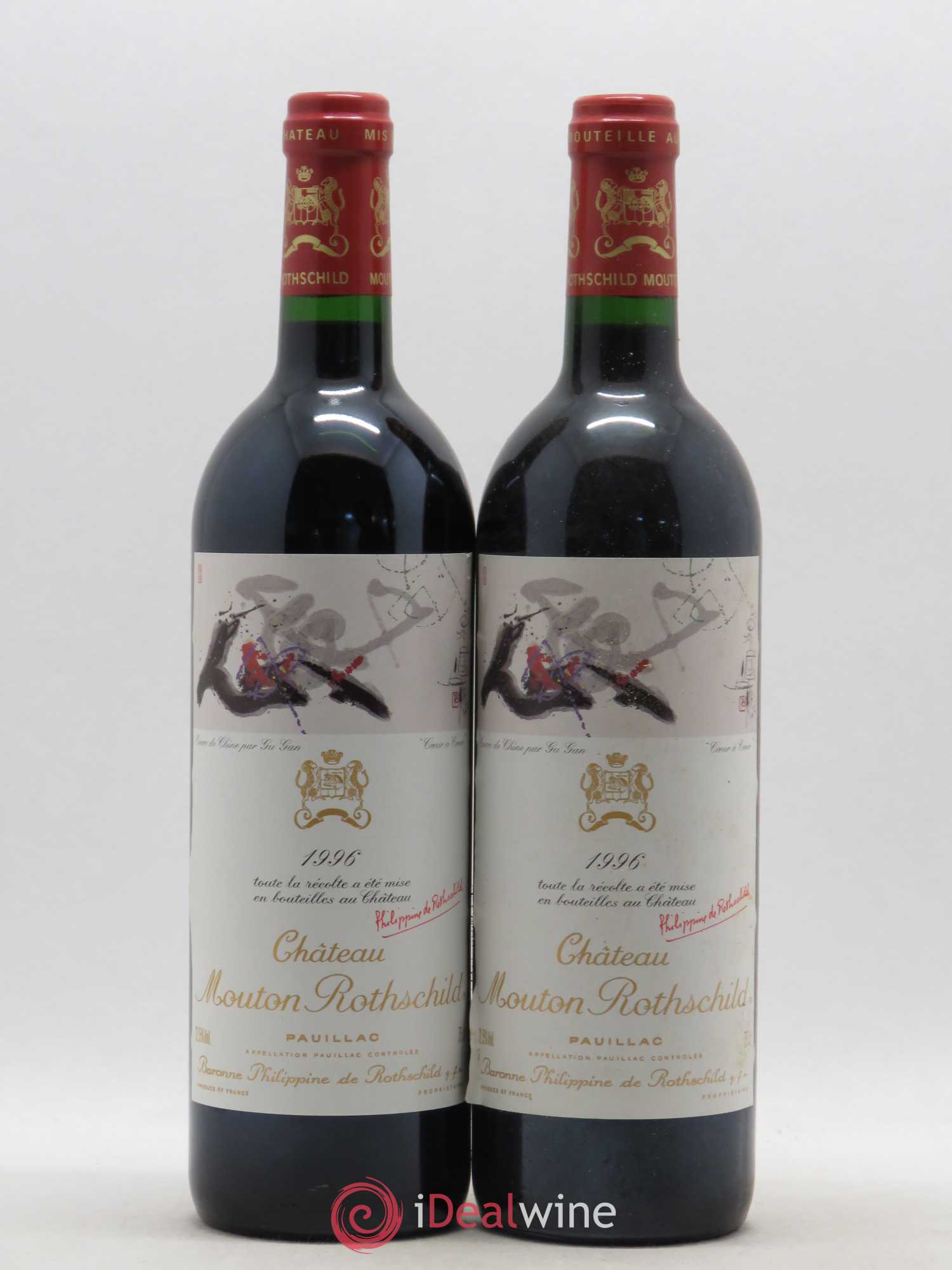 Château Mouton Rothschild 1er Grand Cru Classé 1996 - Lot de 2 bouteilles - 0