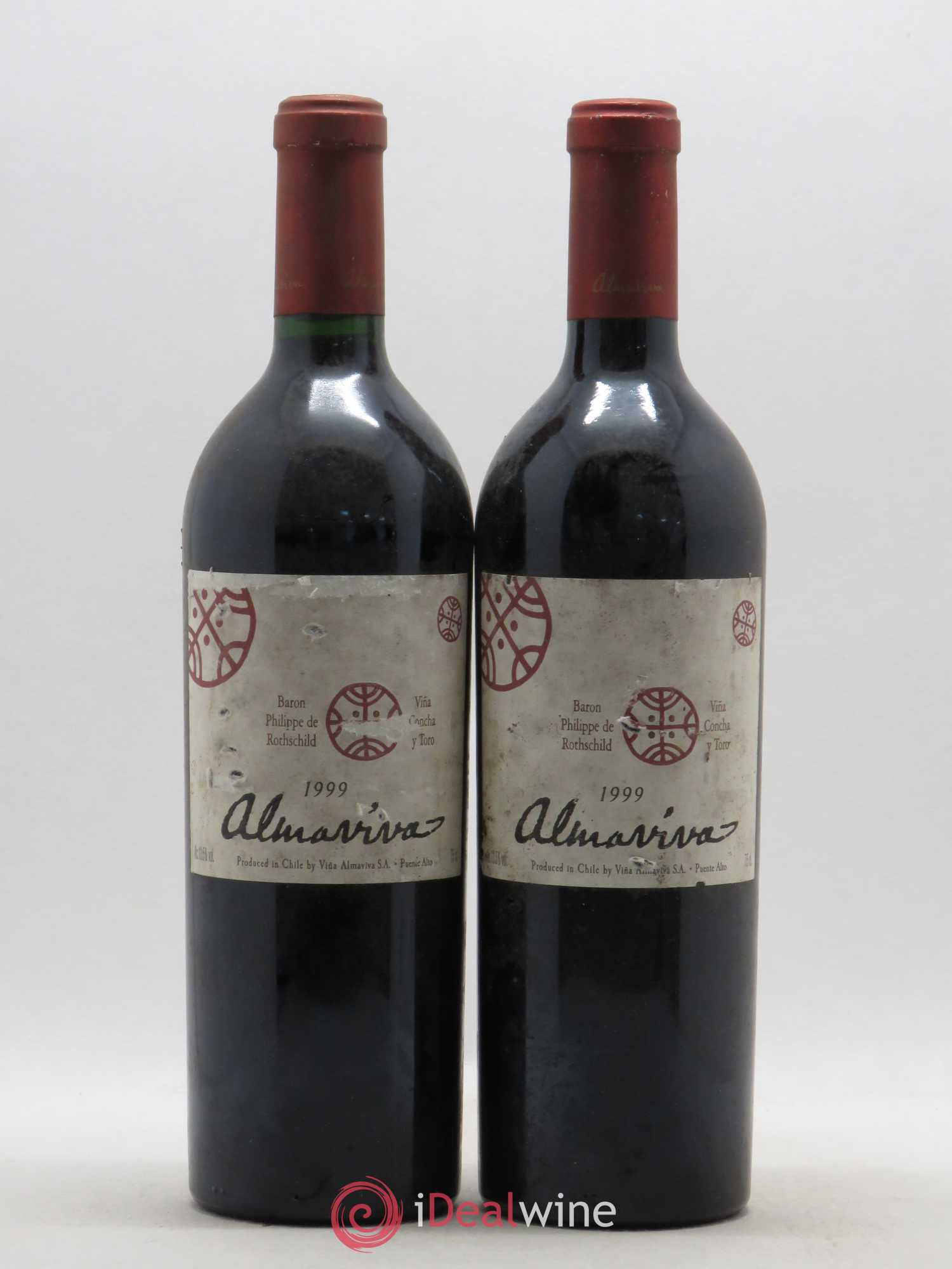 Chili Almaviva Baron P. de Rothschild Concha y Toro 1999 - Lot de 2 bouteilles - 0