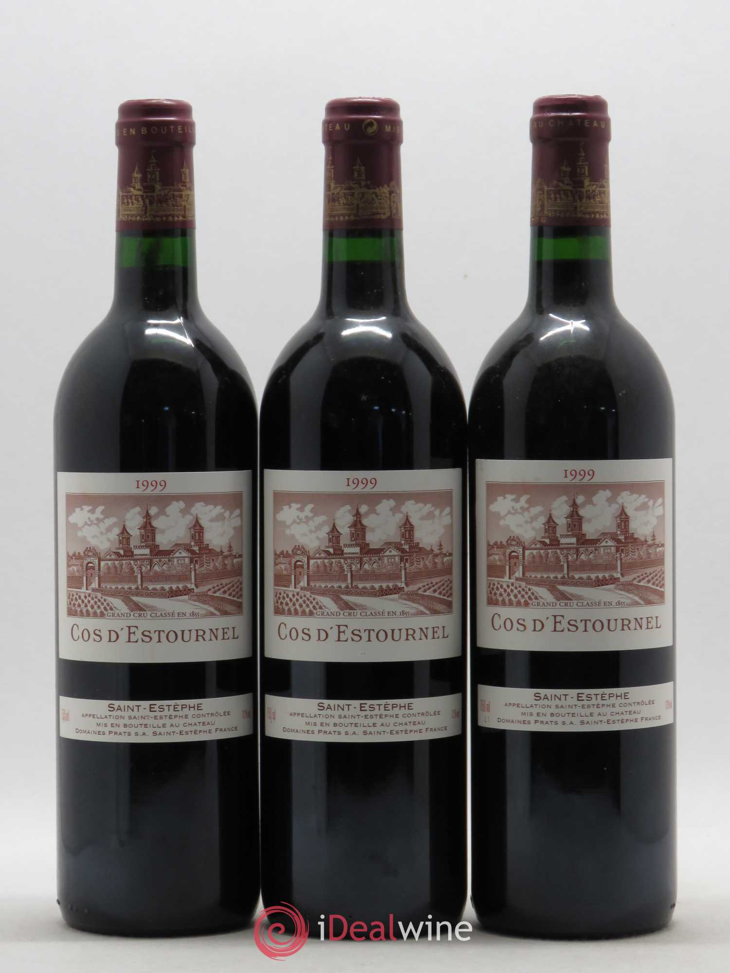 Cos d'Estournel 2ème Grand Cru Classé 1999 - Lot de 3 bouteilles - 0