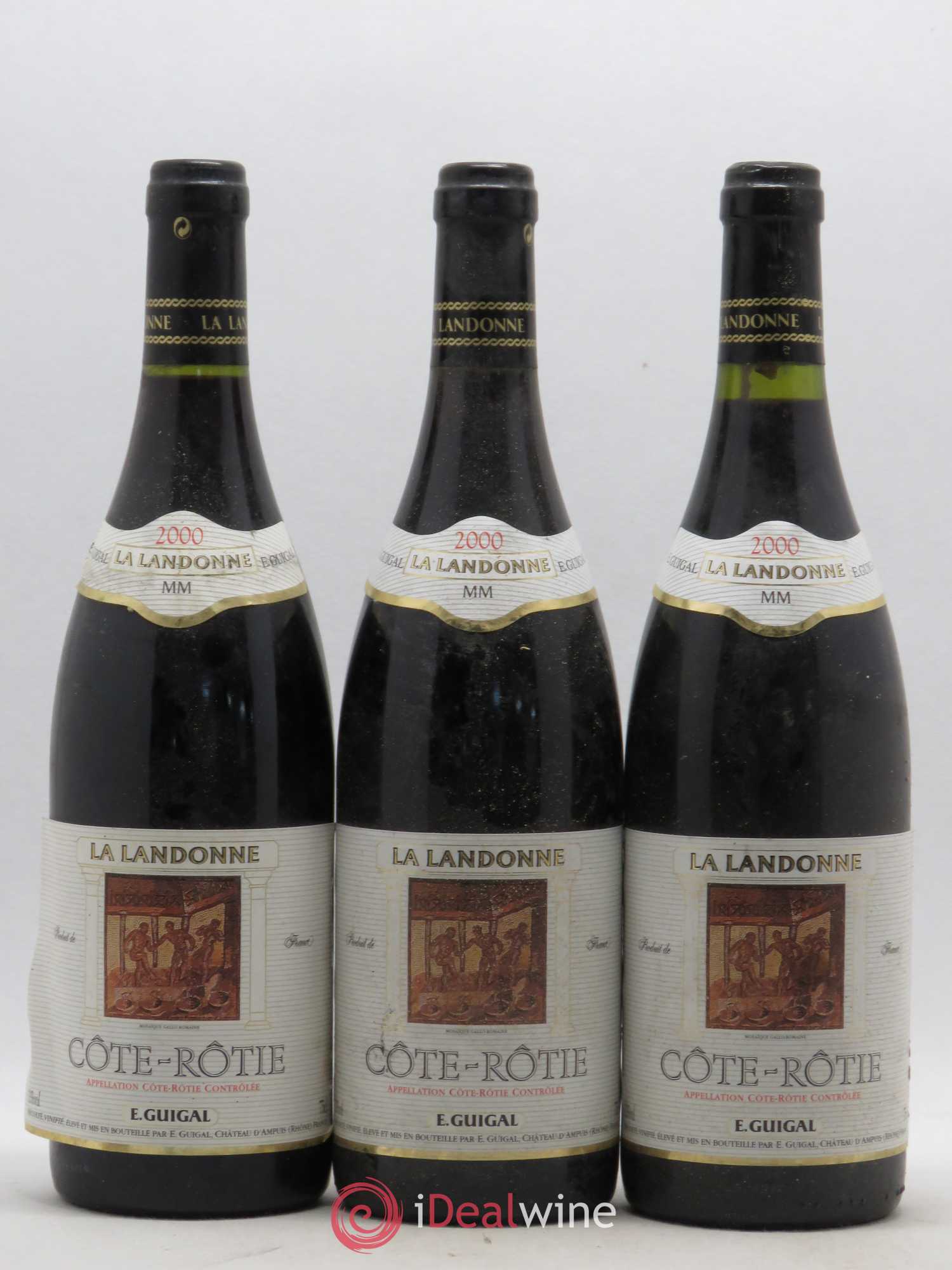 Côte-Rôtie La Landonne Guigal 2000 - Lot de 3 bouteilles - 0