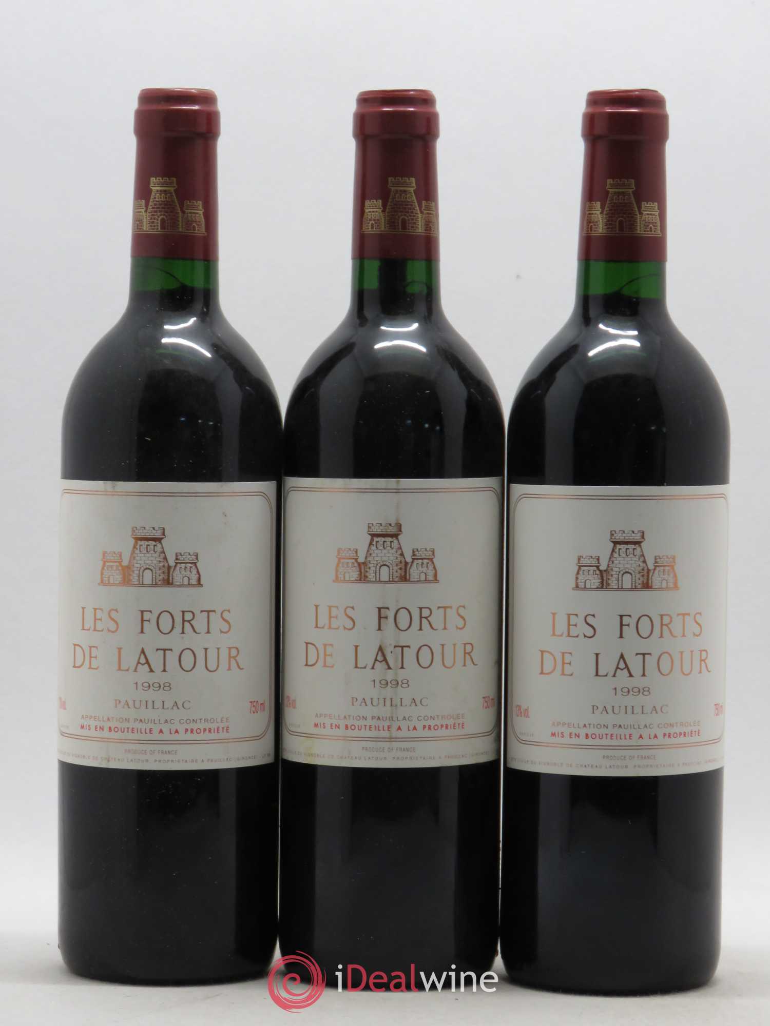 Les Forts de Latour Second Vin 1998 - Lot de 3 bouteilles - 0