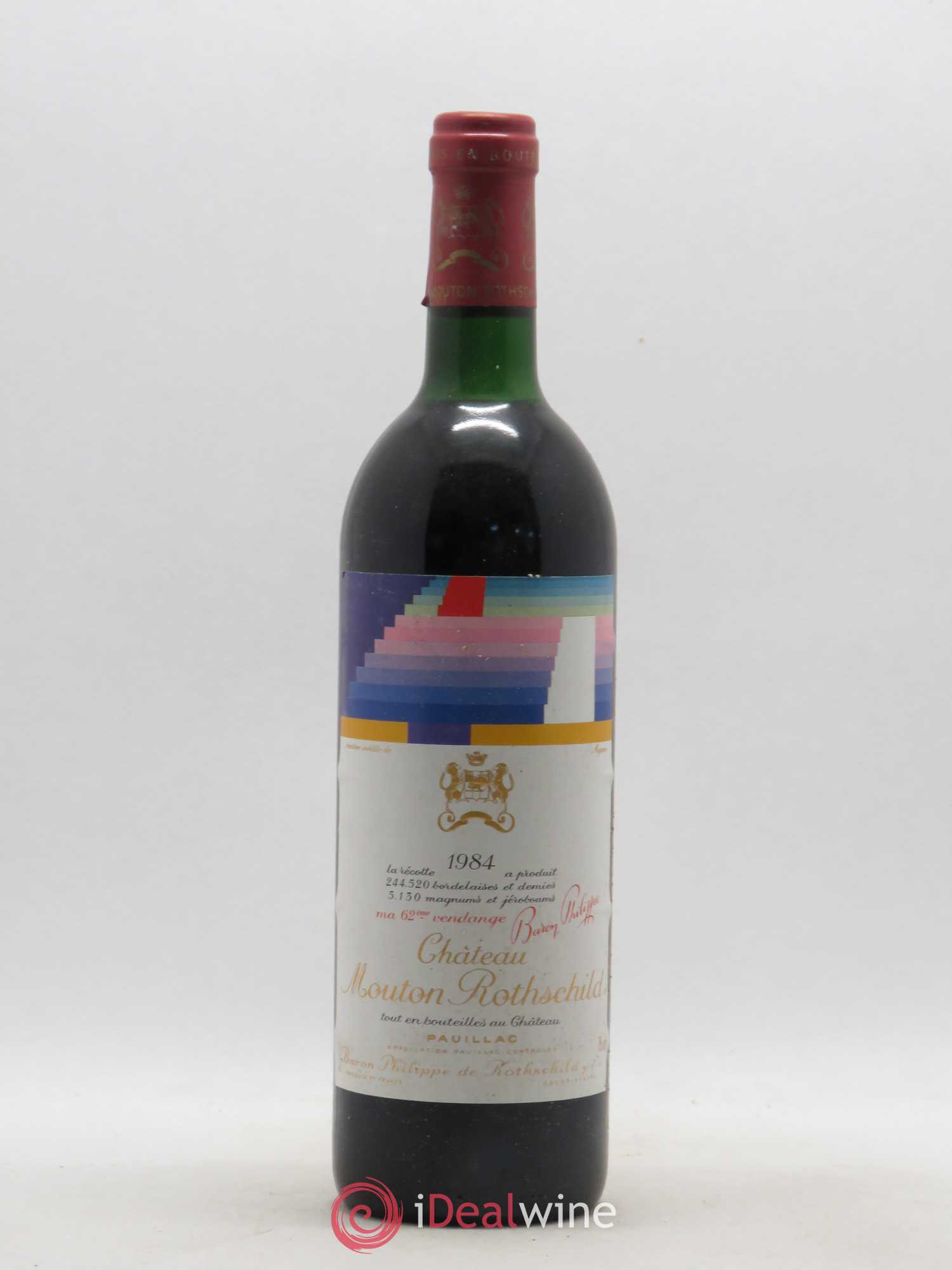 Château Mouton Rothschild 1er Grand Cru Classé 1984 - Lot de 1 bouteille - 0