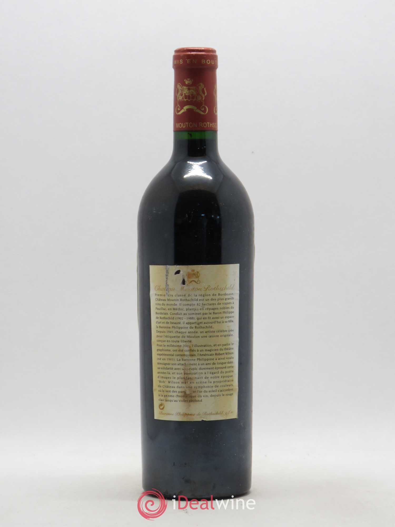 Château Mouton Rothschild 1er Grand Cru Classé 2001 - Lot de 1 bouteille - 1