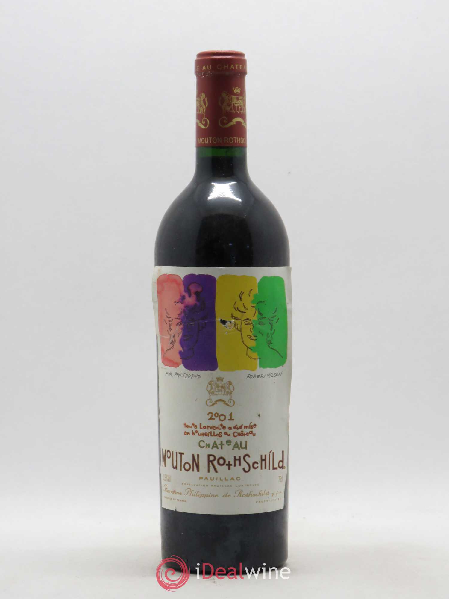 Château Mouton Rothschild 1er Grand Cru Classé 2001 - Lot de 1 bouteille - 0