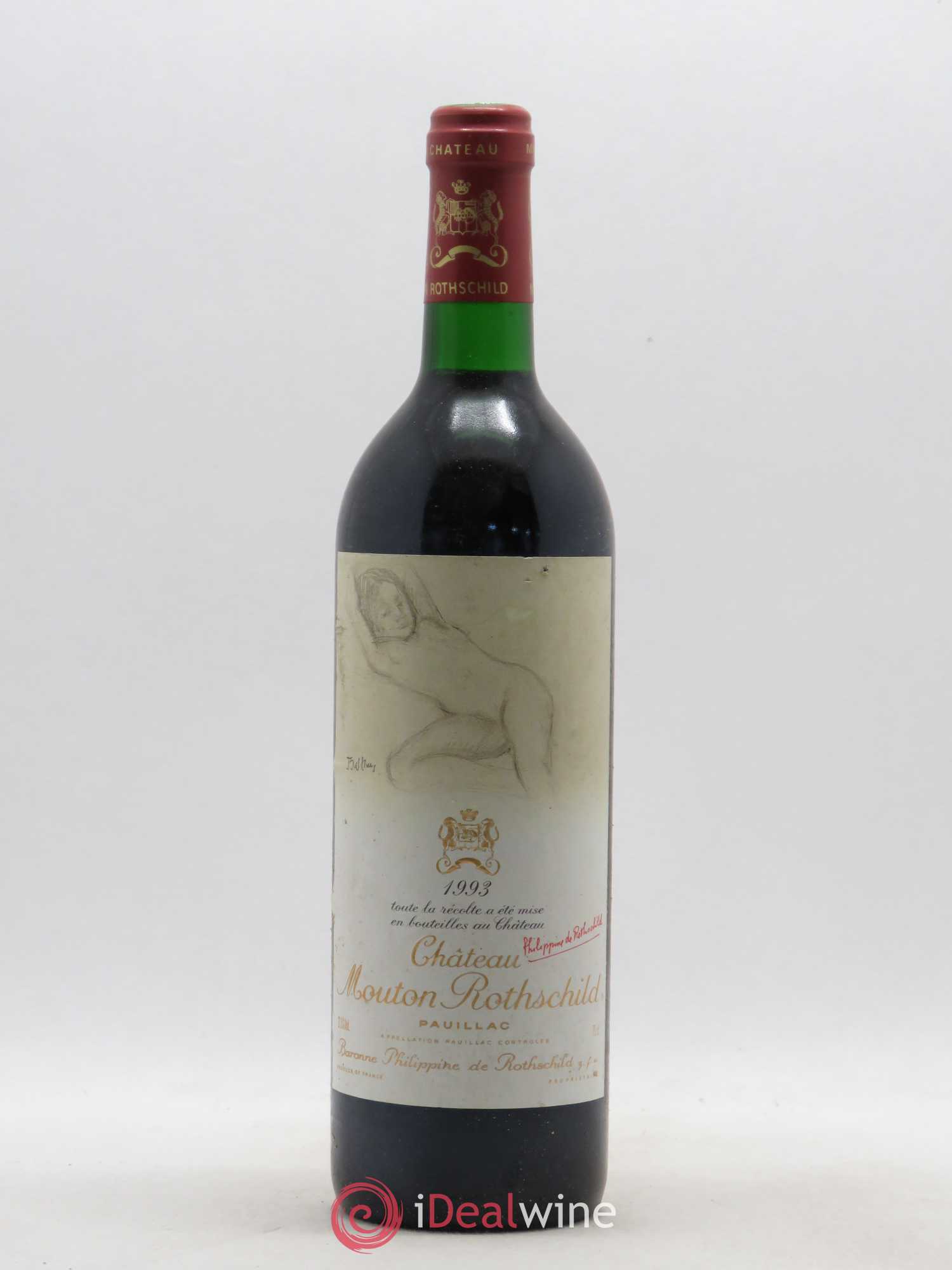 Château Mouton Rothschild 1er Grand Cru Classé 1993 - Lot de 1 bouteille - 0