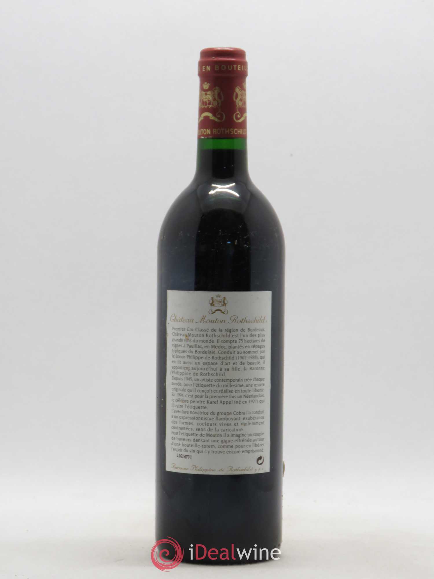 Château Mouton Rothschild 1er Grand Cru Classé 1994 - Lot de 1 bouteille - 1