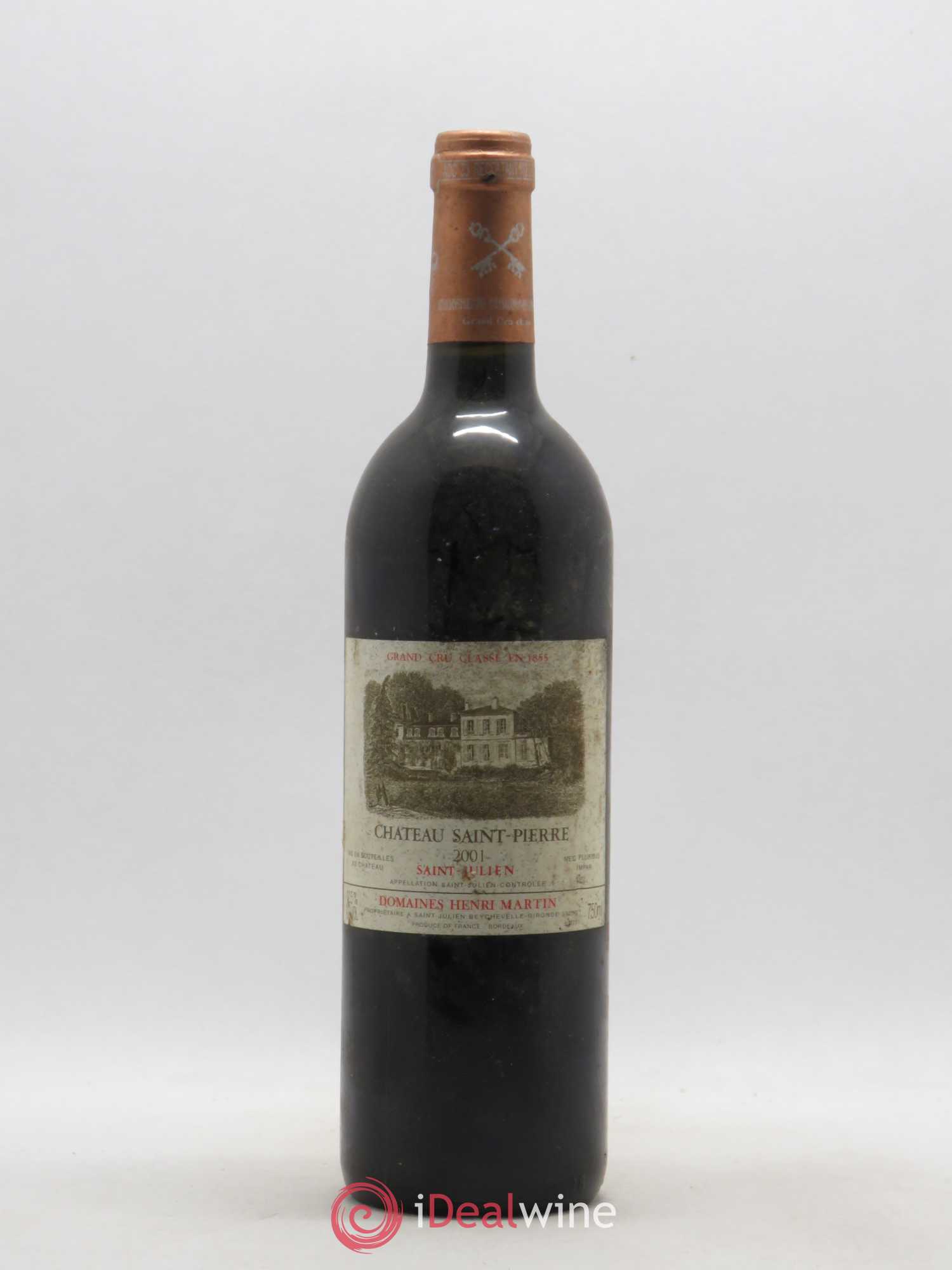Château Saint-Pierre 4ème Grand Cru Classé 2001 - Lot de 1 bouteille - 0