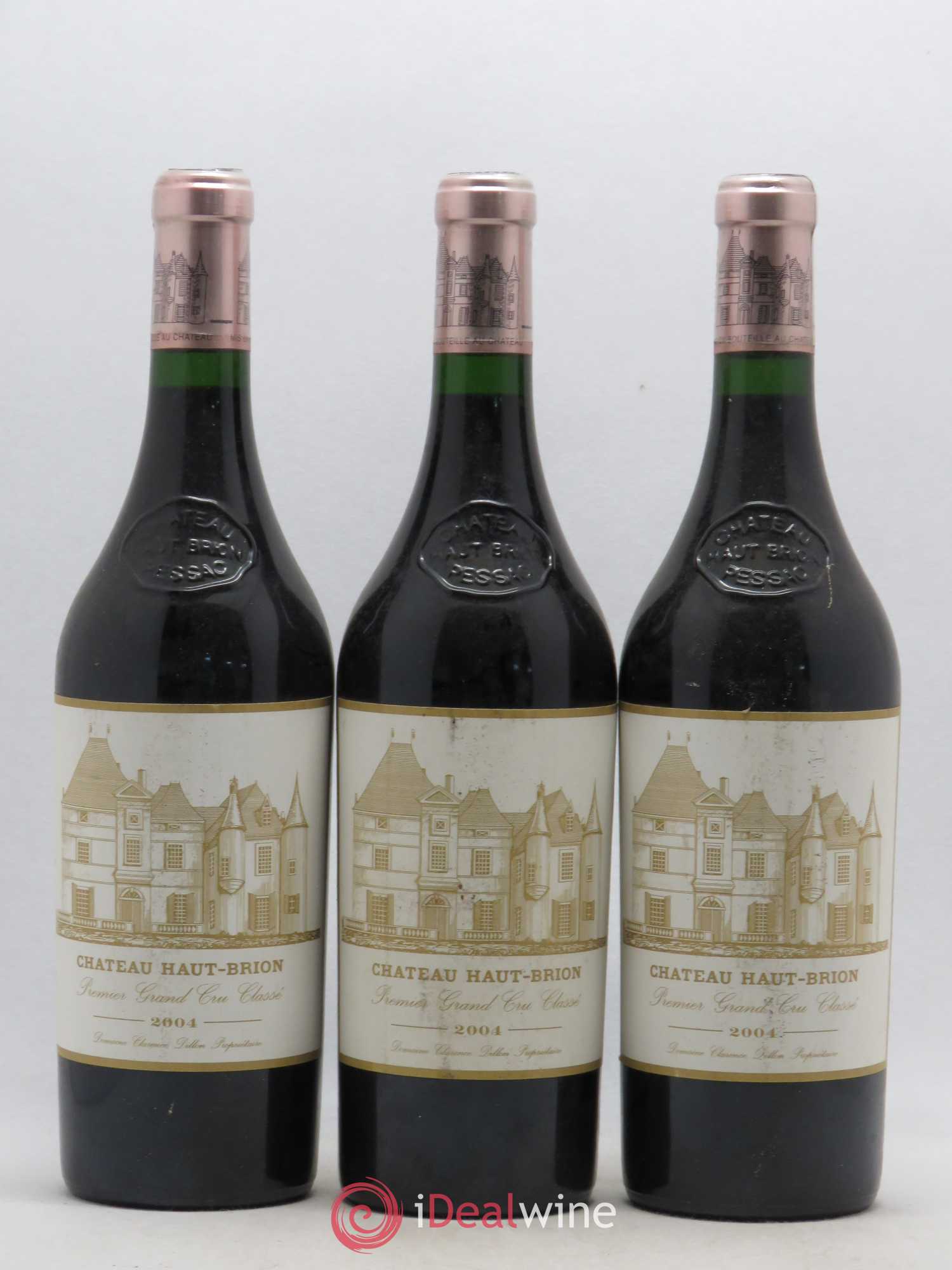 Château Haut Brion 1er Grand Cru Classé 2004 - Lot de 3 bouteilles - 0