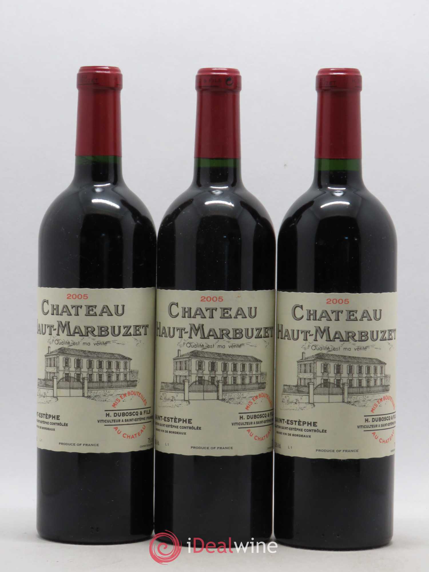 Château Haut Marbuzet 2005 - Lot de 3 bouteilles - 0