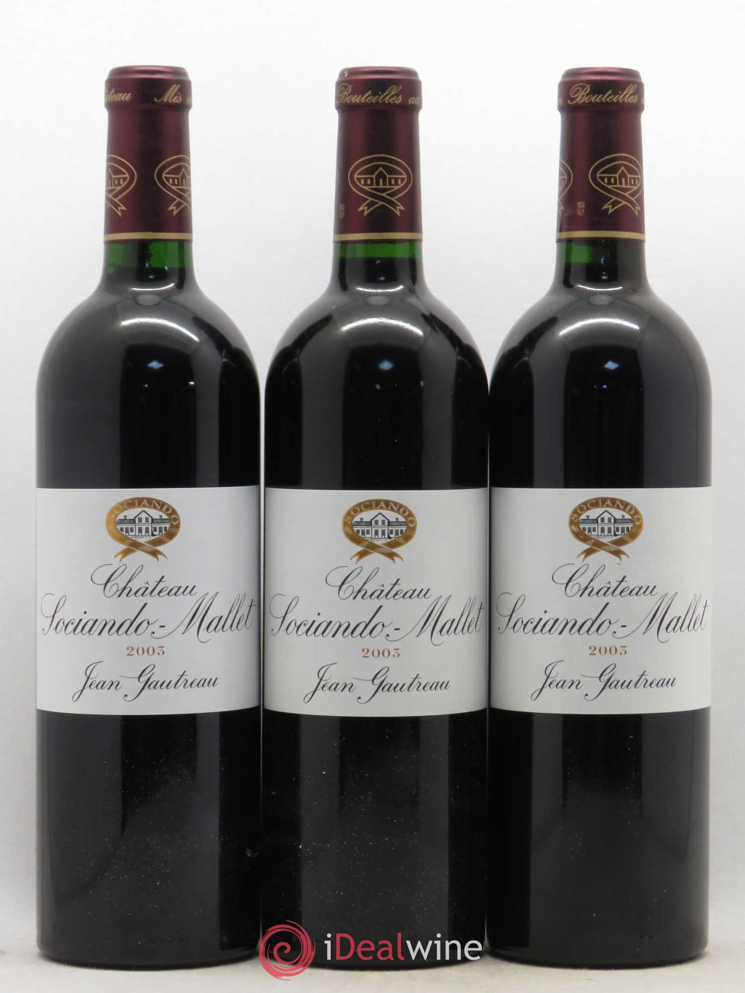 Château Sociando Mallet 2003 - Lot de 6 bouteilles - 1