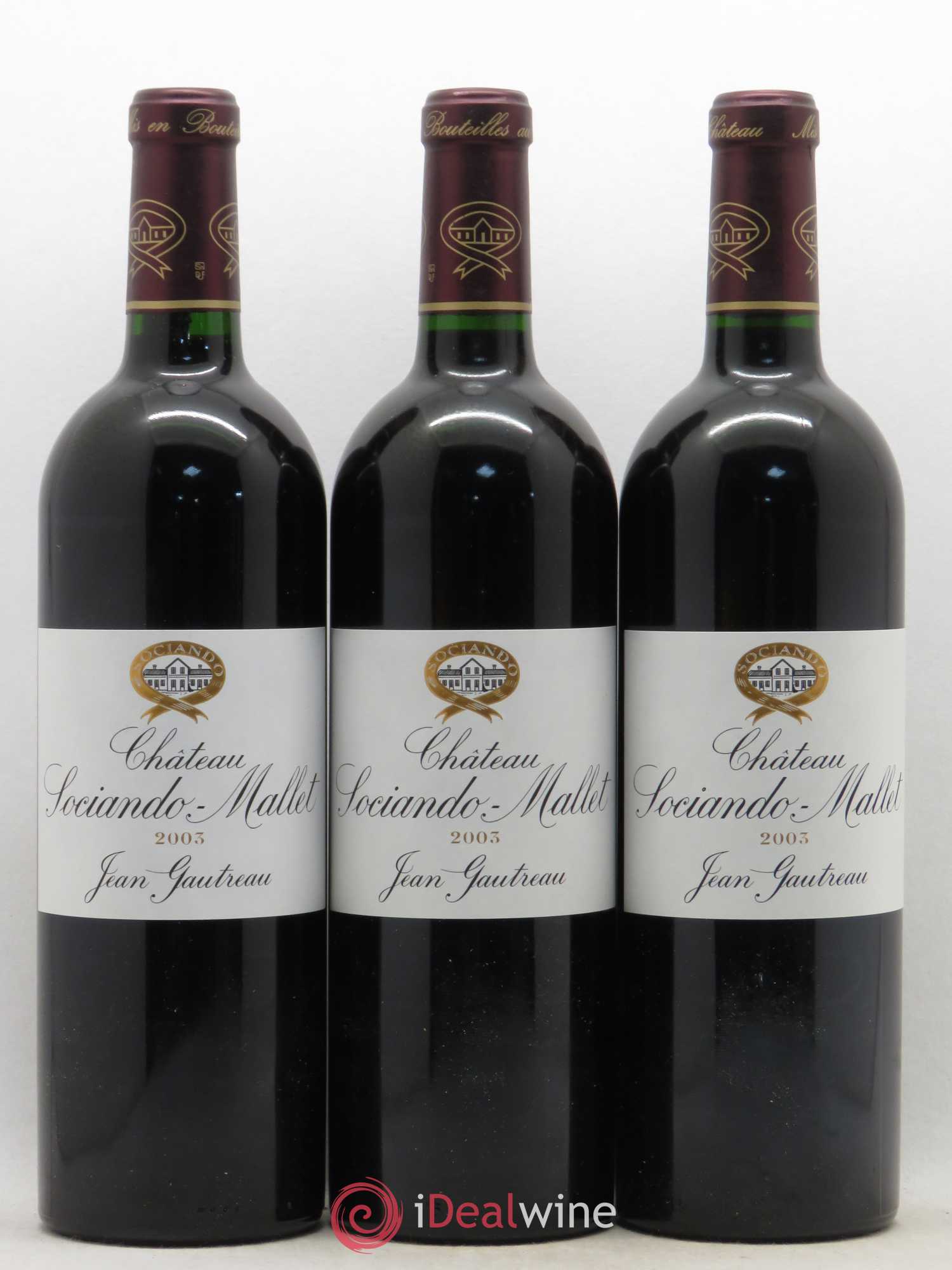 Château Sociando Mallet 2003 - Lot de 6 bouteilles - 2