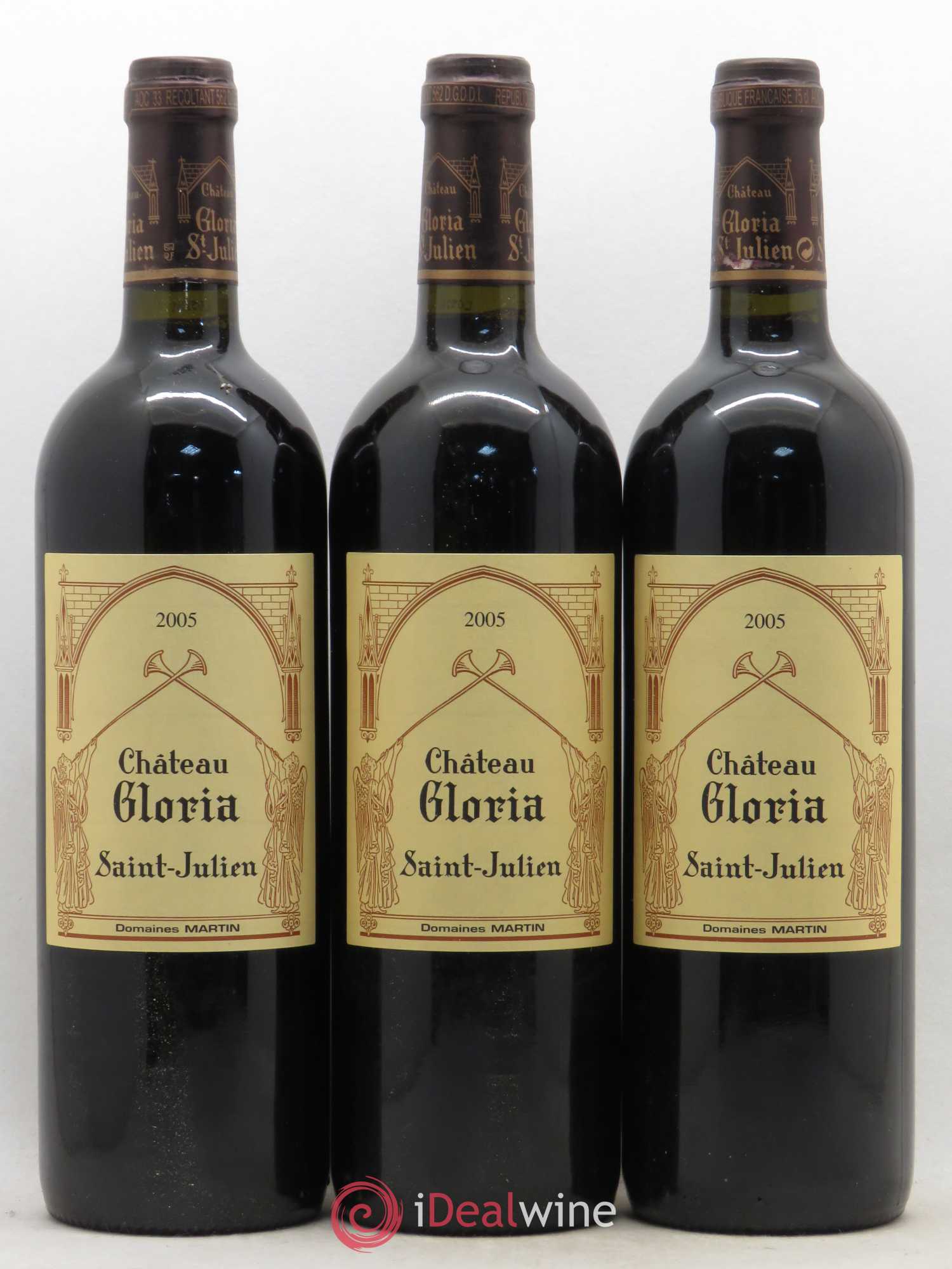 Château Gloria 2005 - Lot de 3 bouteilles - 0